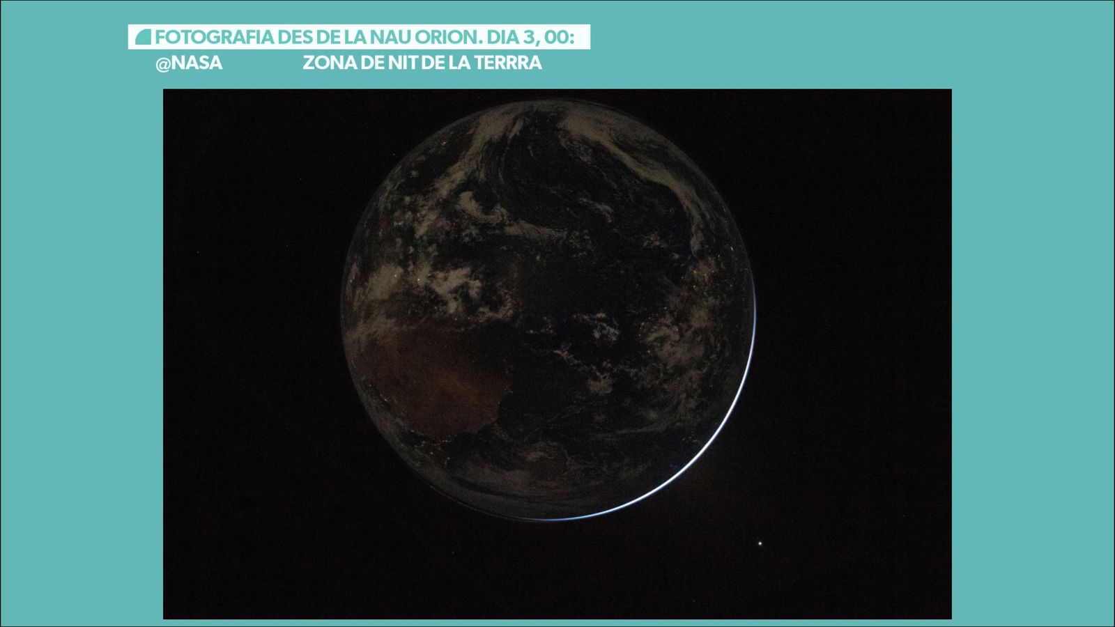 Foto des de la nau Orion