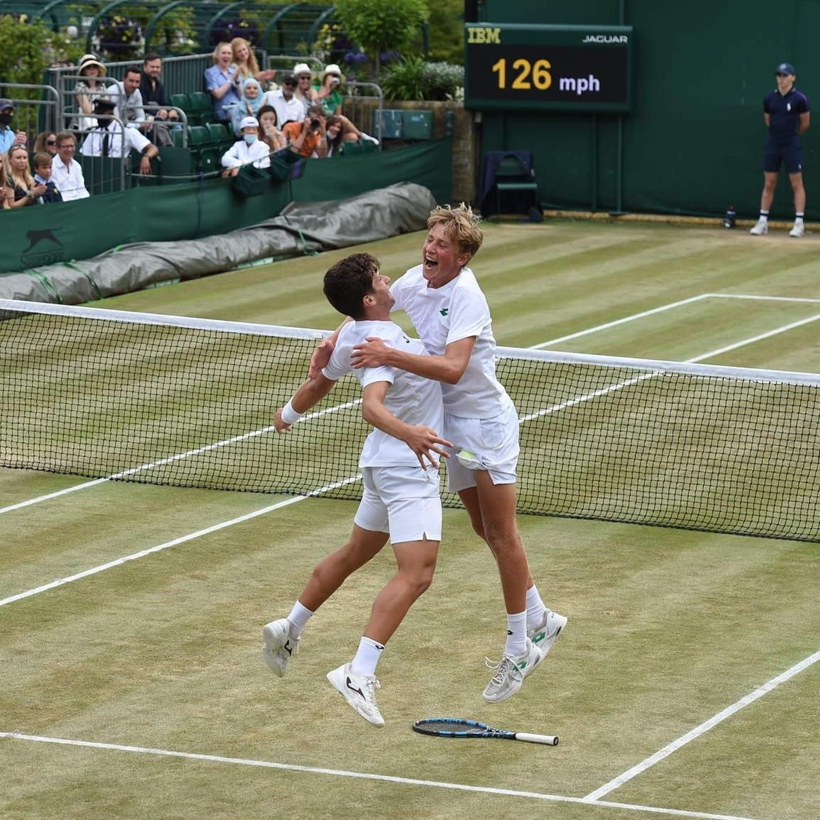 La parella celebra el punt decisiu