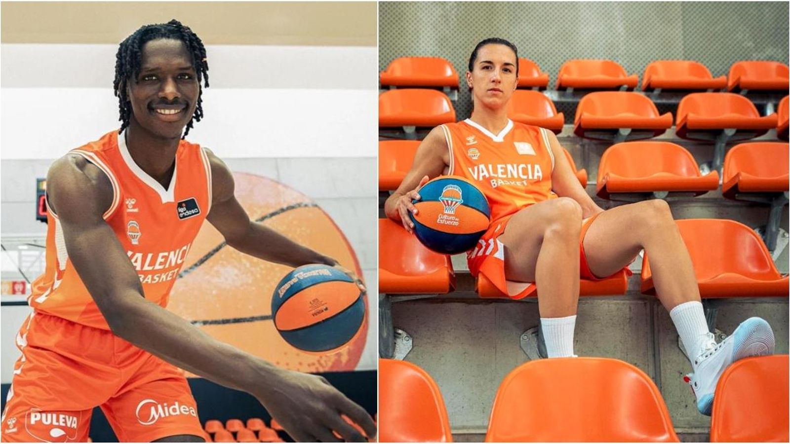 Brancou Badio i Queralt Casas han sigut dos dels models de la nova equipació