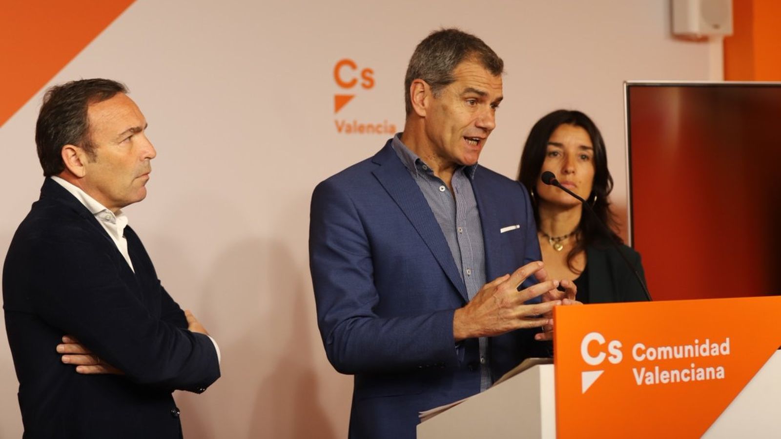 Imatge de la roda de premsa de Ciutadans d'aquest dimarts