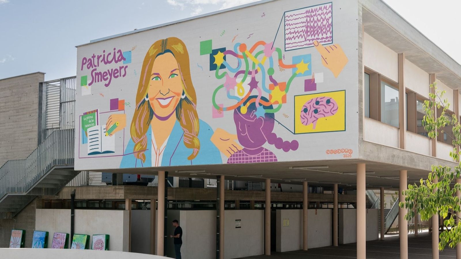 Mural del projecte Dones de Ciència de la UPV, al CEIP Sibil·la Mercer (Picassent)