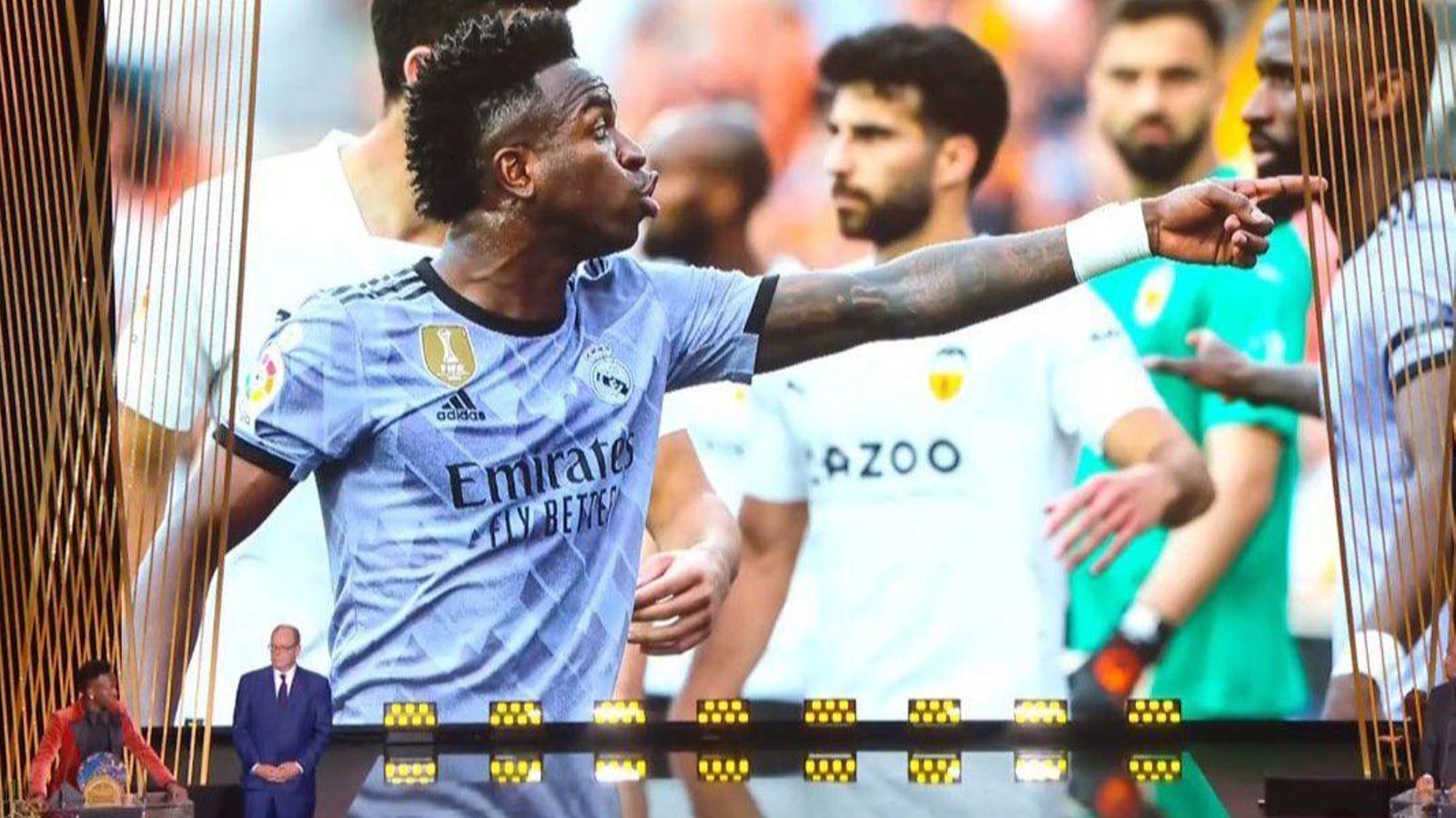 Imatge de Vinícius en la gala del Baló d'Or Imatge de Vinícius en la gala del Baló d'Or