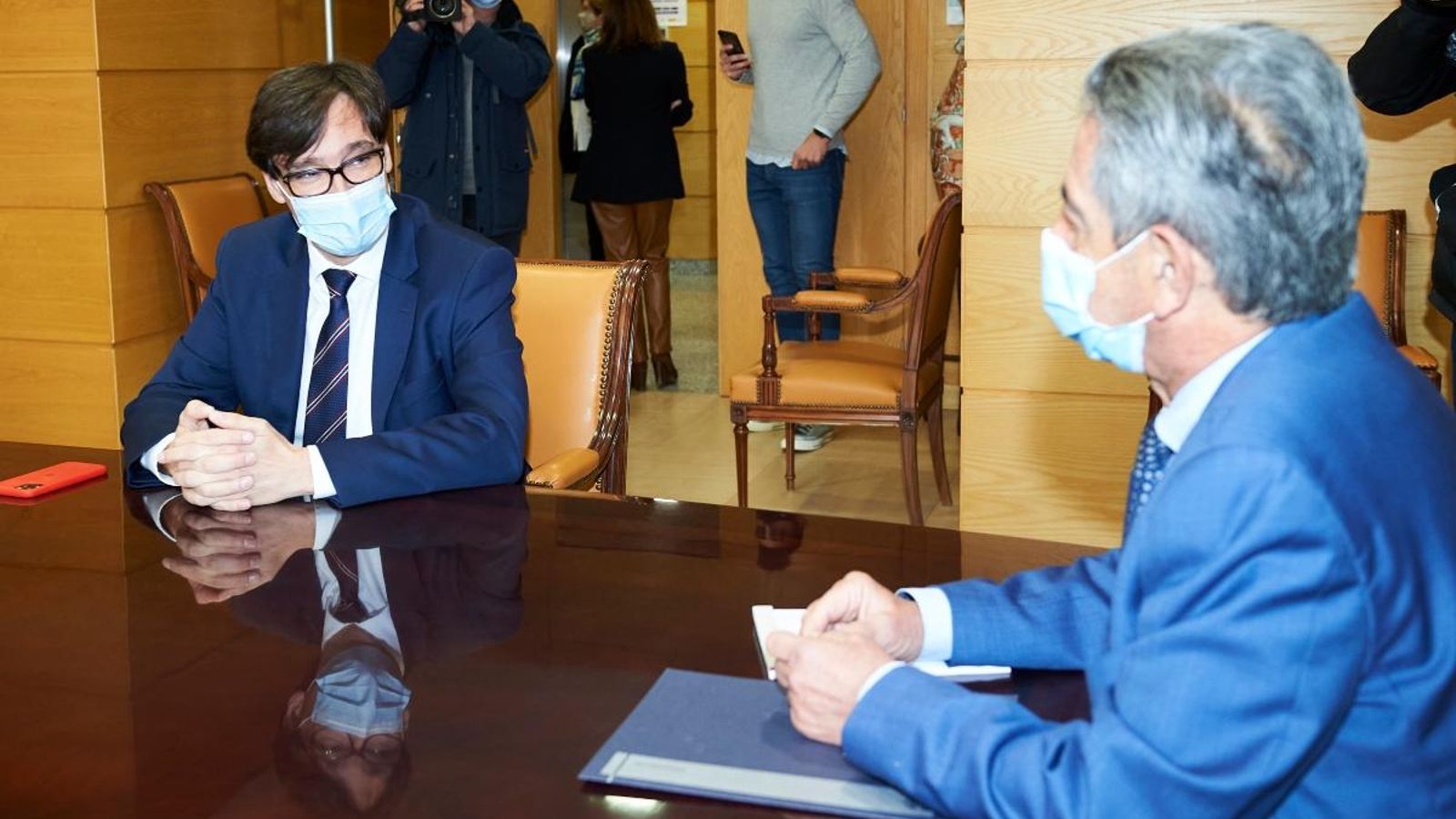 Salvador Illa amb el president de Cantàbria, Miguel Ángel Revilla