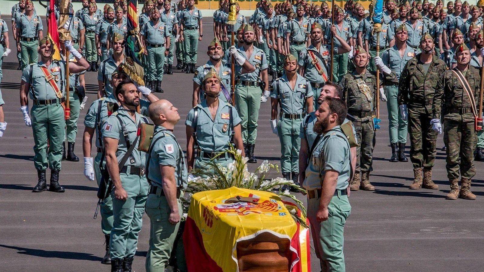 Funeral pel legionari mort d'un tret durant unes maniobres a Agost en març de 2019