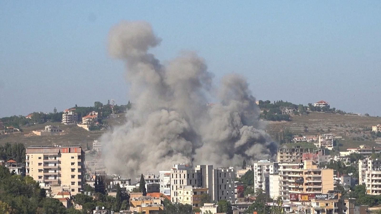 Imatge d'un dels bombardejos al Líban