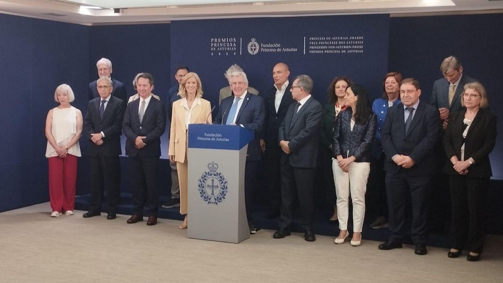 Moment en què s'ha llegit el veredicte del Premi Princesa d'Astúries d'investigació Moment en què s'ha llegit el veredicte del Premi Princesa d'Astúries d'Investigació