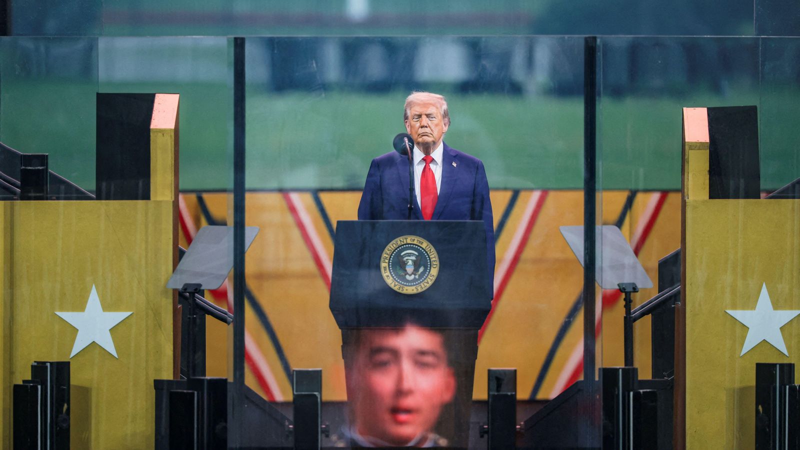 El president dels EUA, Donald Trump, lidera la desfilada militar