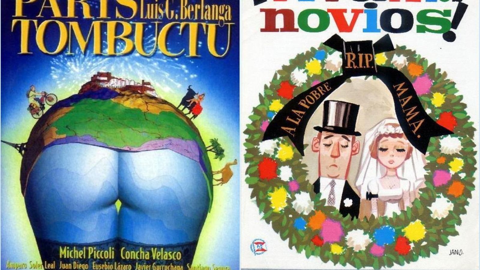 Cartells de 'París-Tombuctú i 'Vivan los novios'