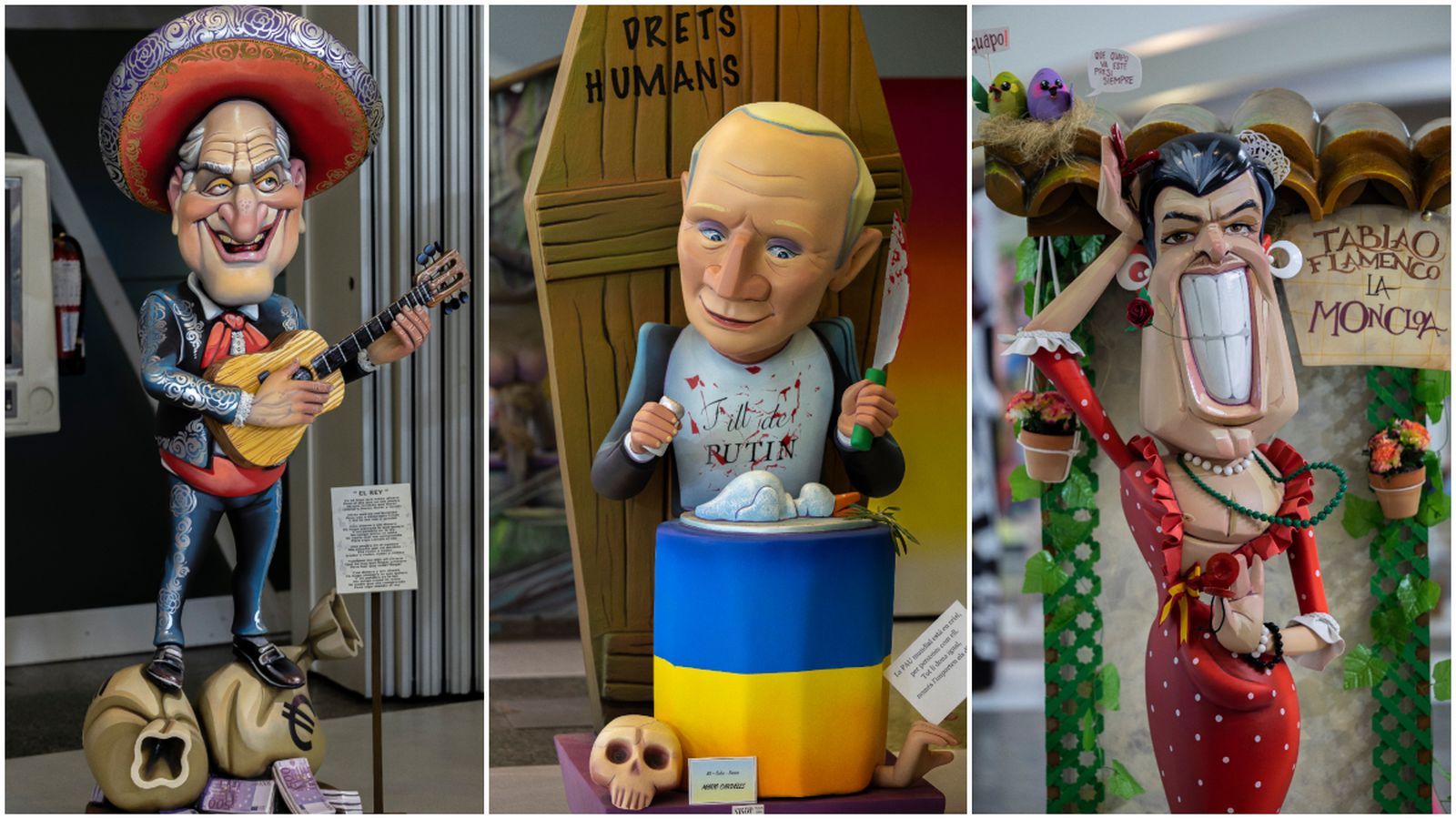 El rei emèrit Joan Carles I, Vladímir Putin i Pedro Sánchez, entre els protagonistes de l'Exposició del Ninot