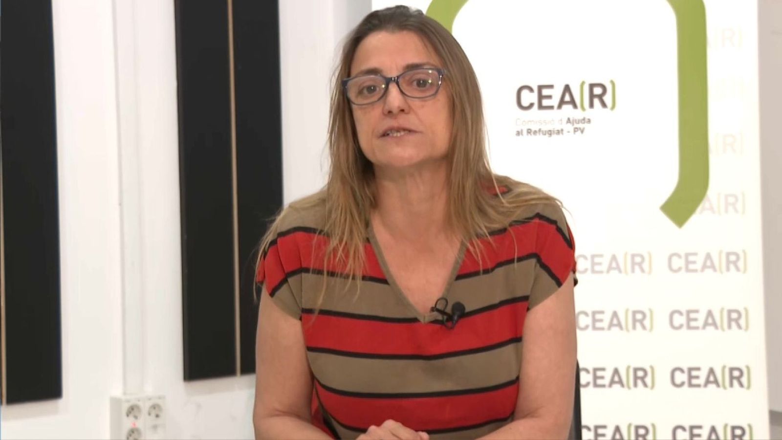Mercedes Ena, de CEAR, durant la seua intervenció en 'Les notícies del matí'