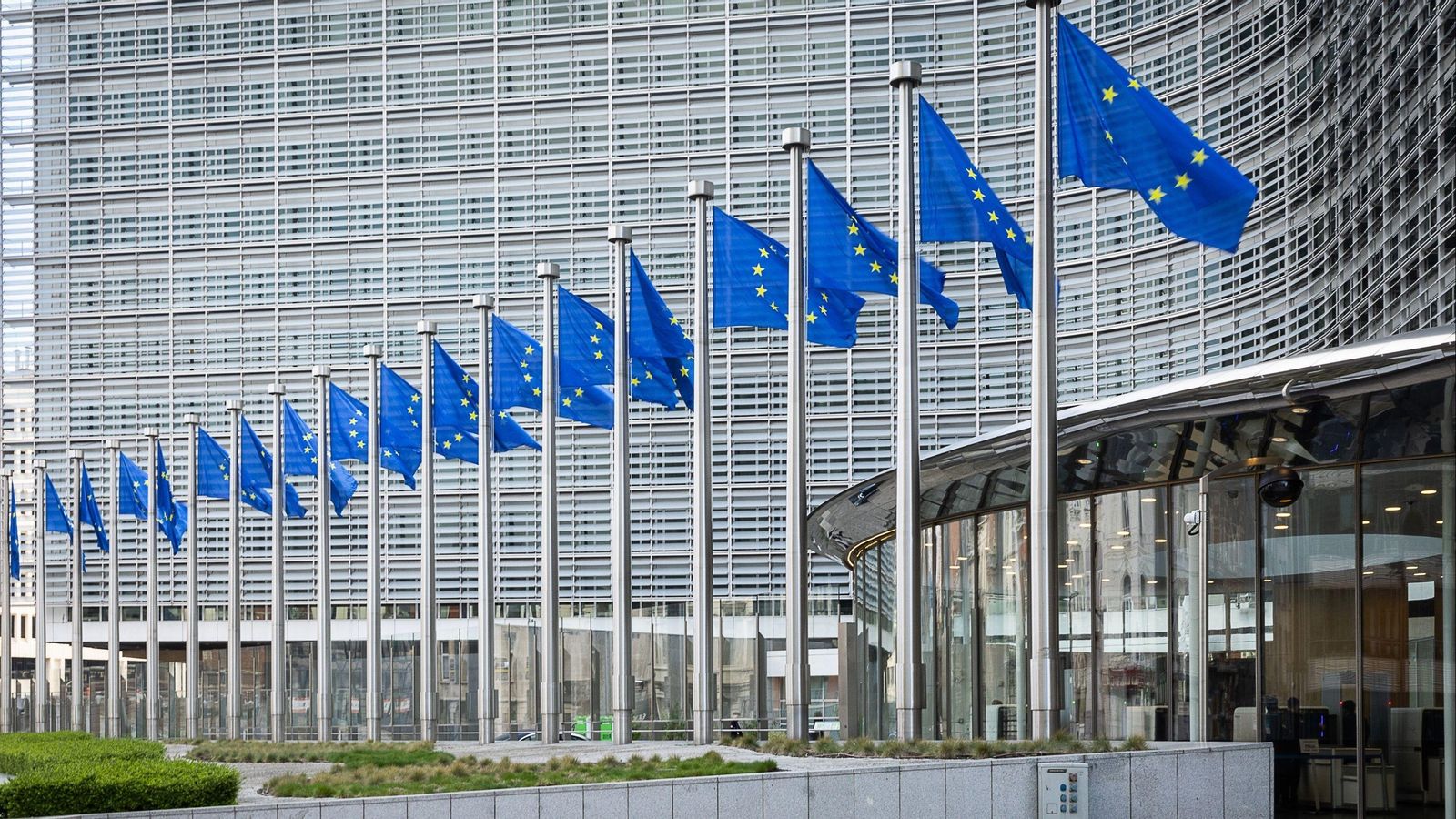 Banderes de la Unió Europea en una imatge d'arxiu