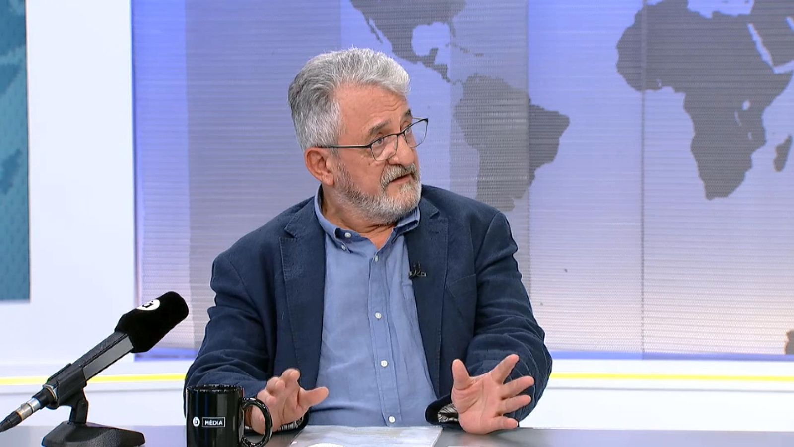 El president de la Coordinadora d'Associacions per la Memòria Democràtica del País Valencià, Ángel González, aquest dimarts en Les notícies del matí