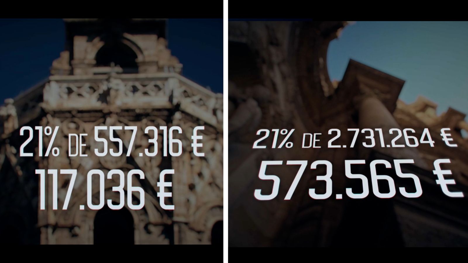 El programa aporta dades concretes sobre la recaptació tributària que tindria l'Estat si a les entrades se'ls aplicara l'IVA del 21%