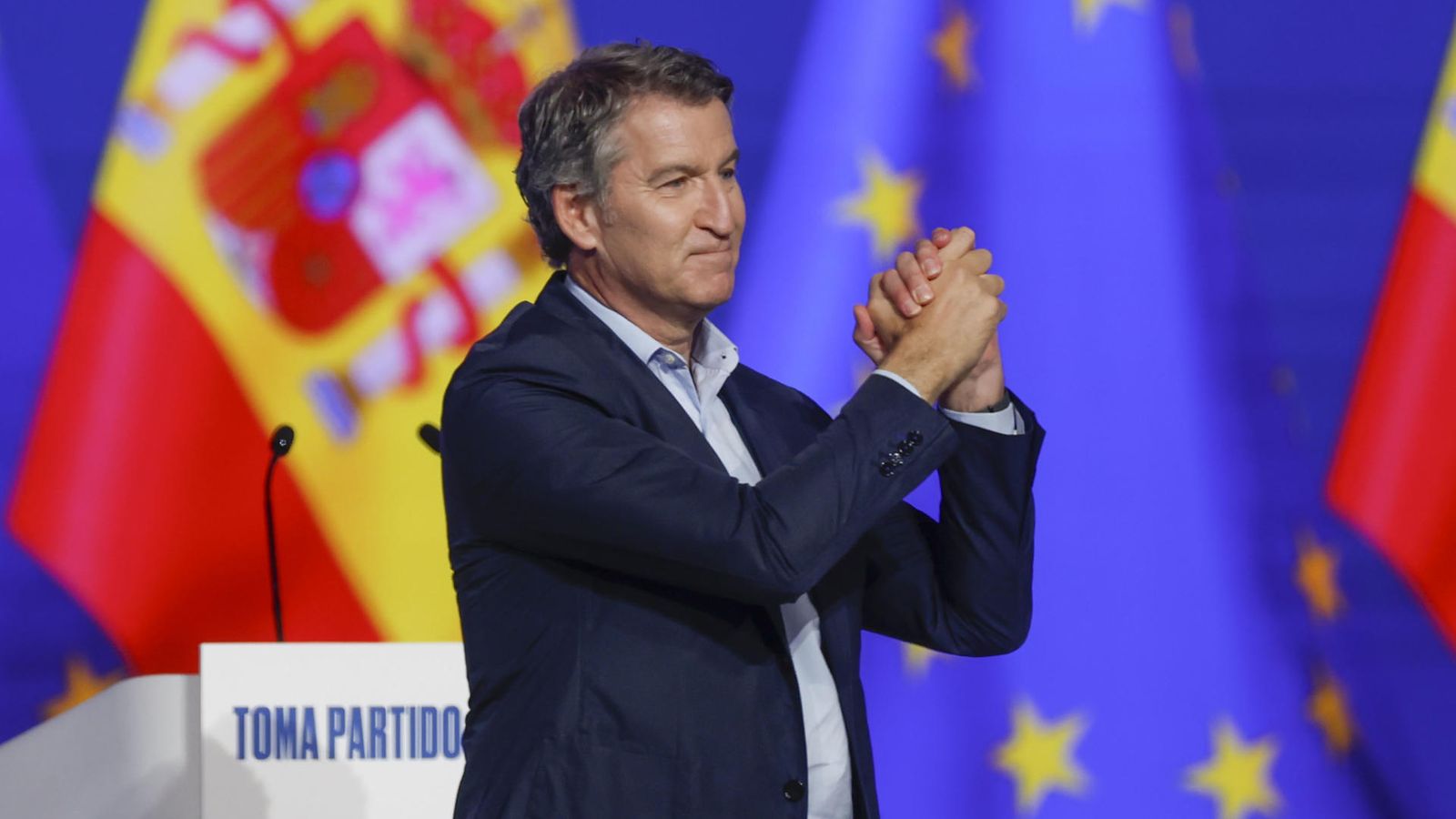 Feijóo, durant la clausura del XXI Congrés Nacional del PP