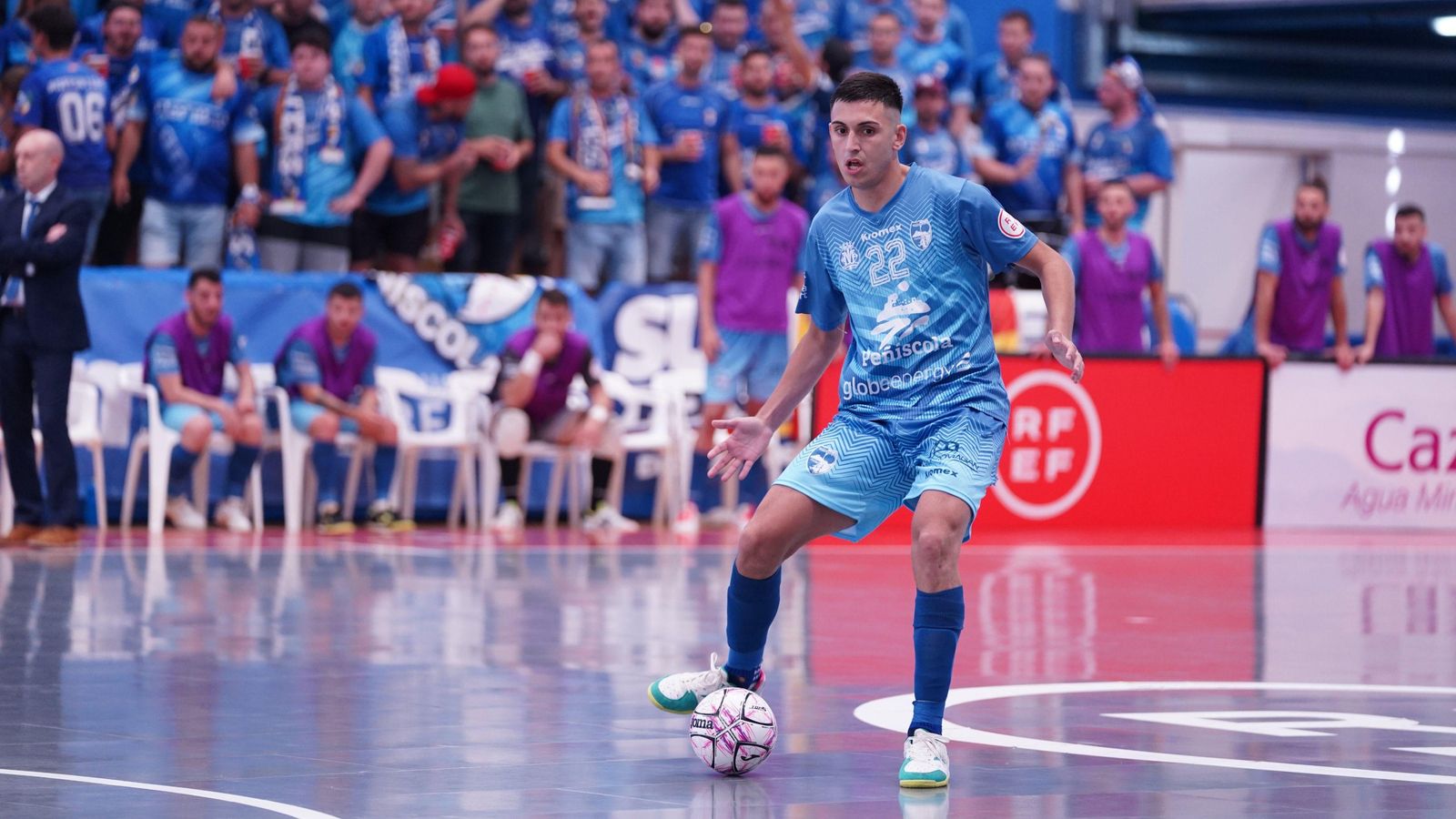 Agustín Plaza, en una acció del partit