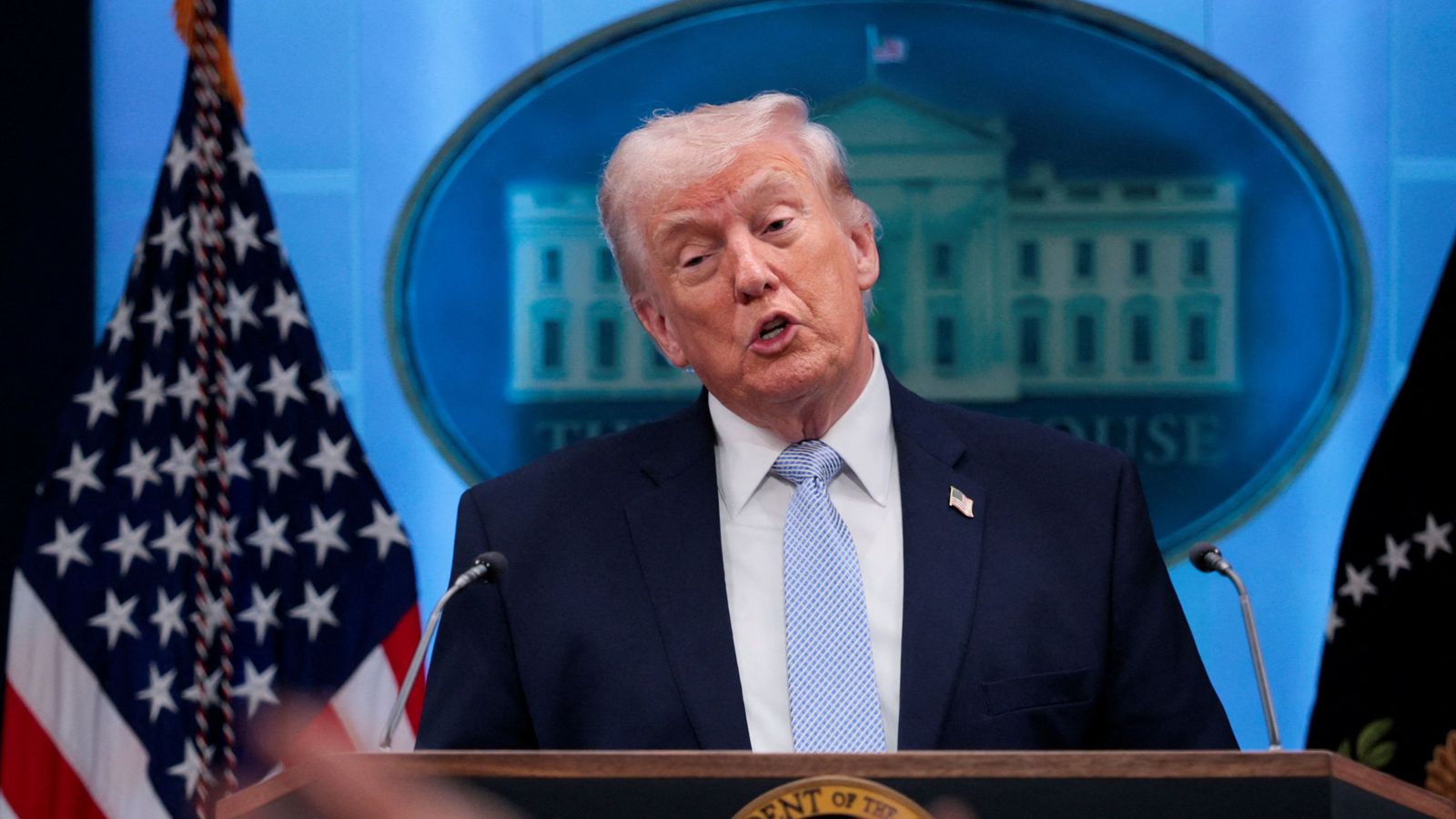 El president dels Estats Units, Donald Trump, a la sala de premsa de la Casa Blanca, a Washington (EUA), esta setmana6. REUTERS/Evan Vucci