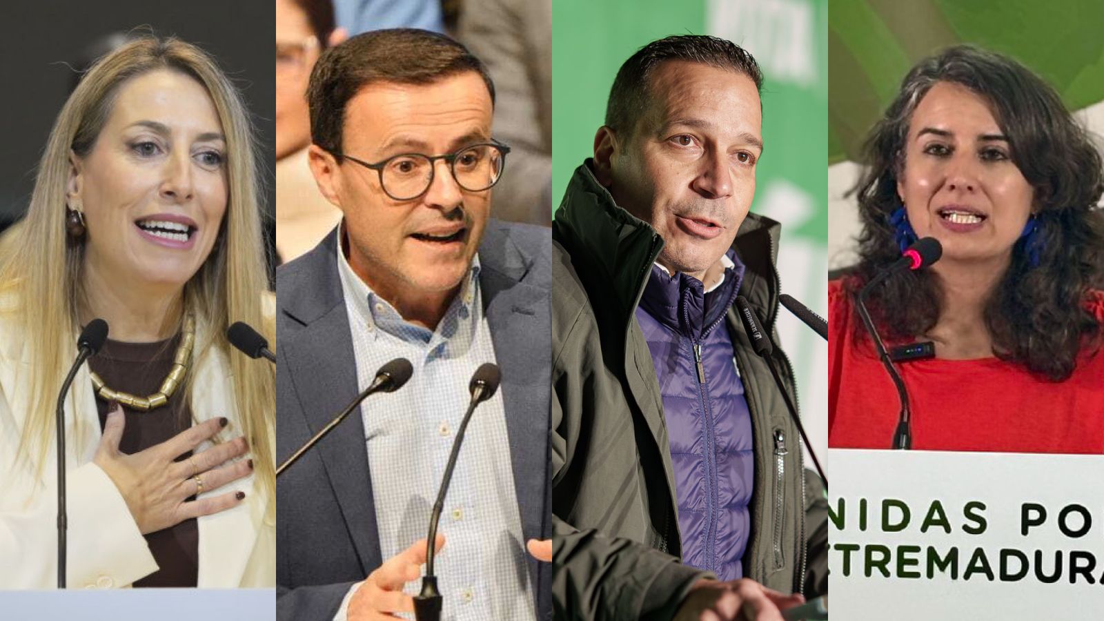 Els quatre principals candidats a les eleccions extremenyes