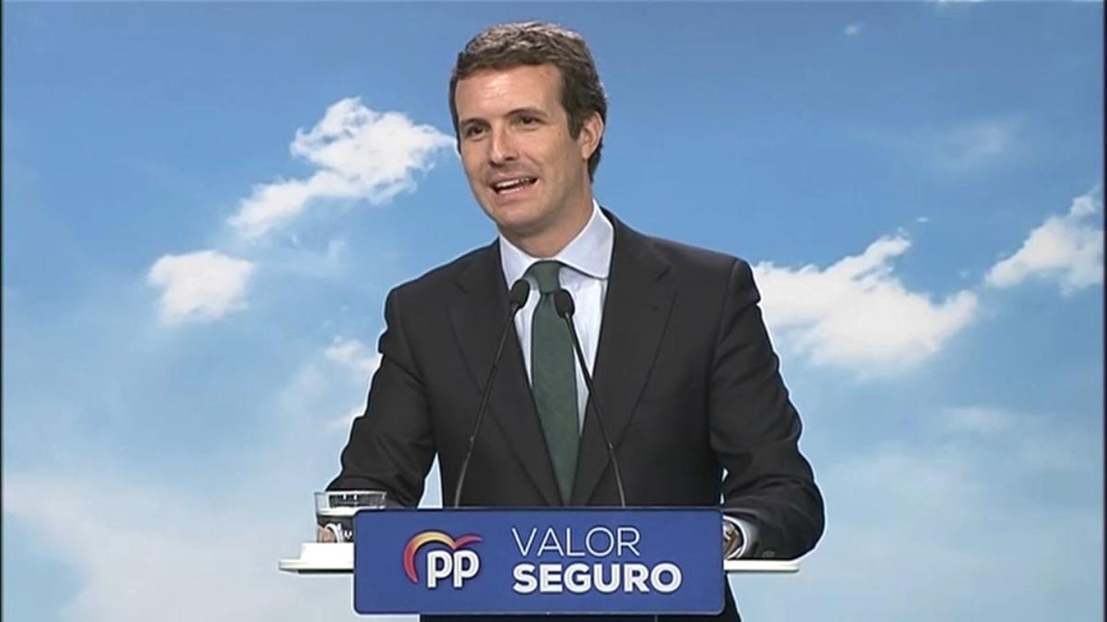 Compareixença del líder del PP Pablo Casado després de l'executiva del partit.