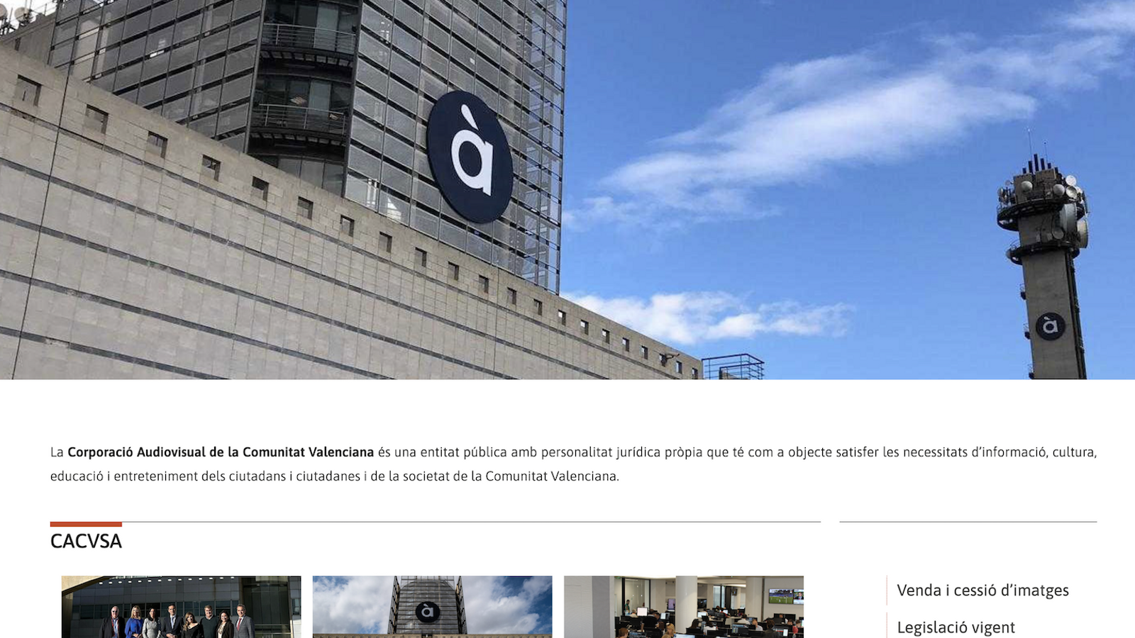 Nova web corporativa CACVSA