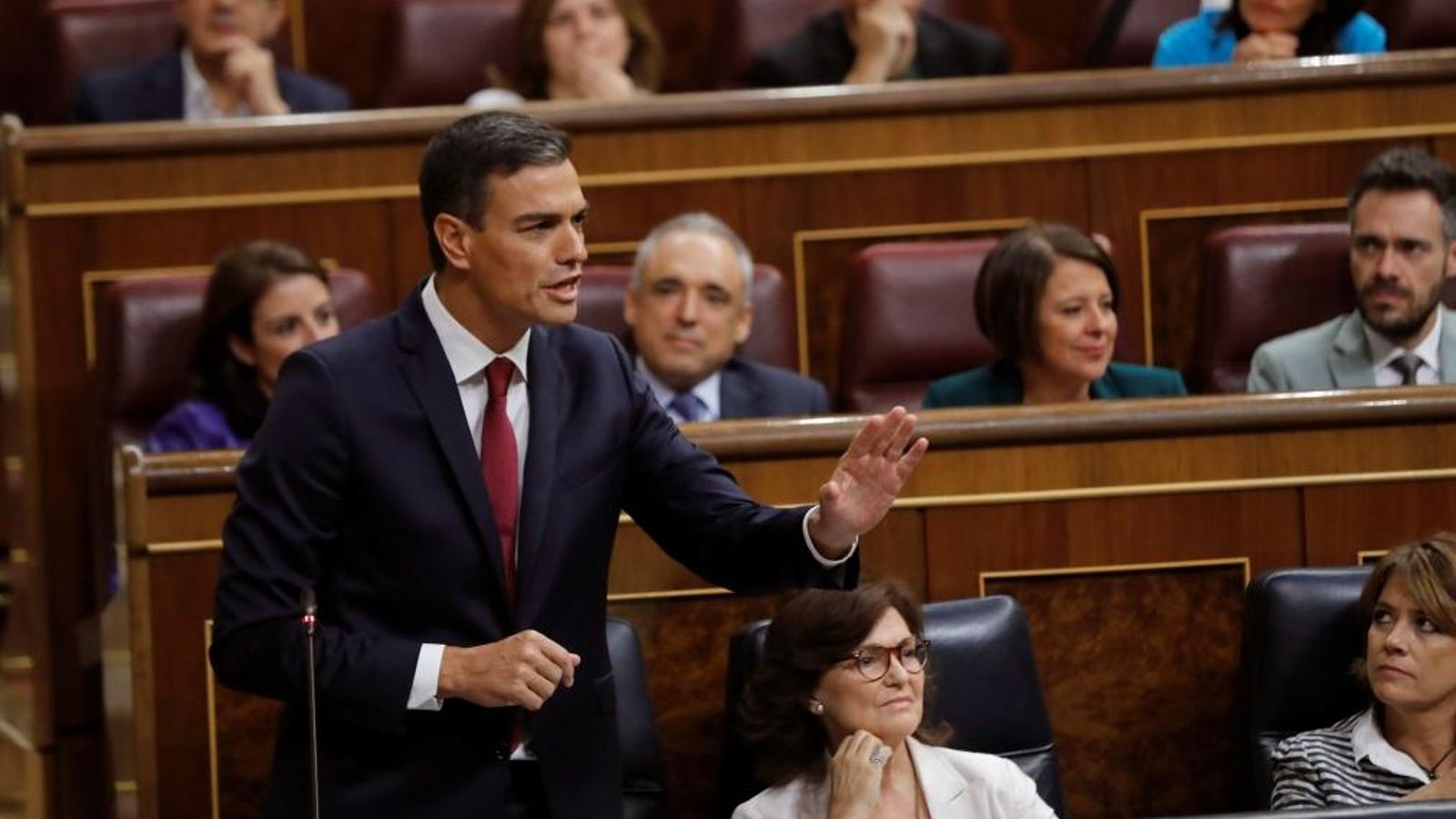 Pedro Sánchez durant la sessió de control