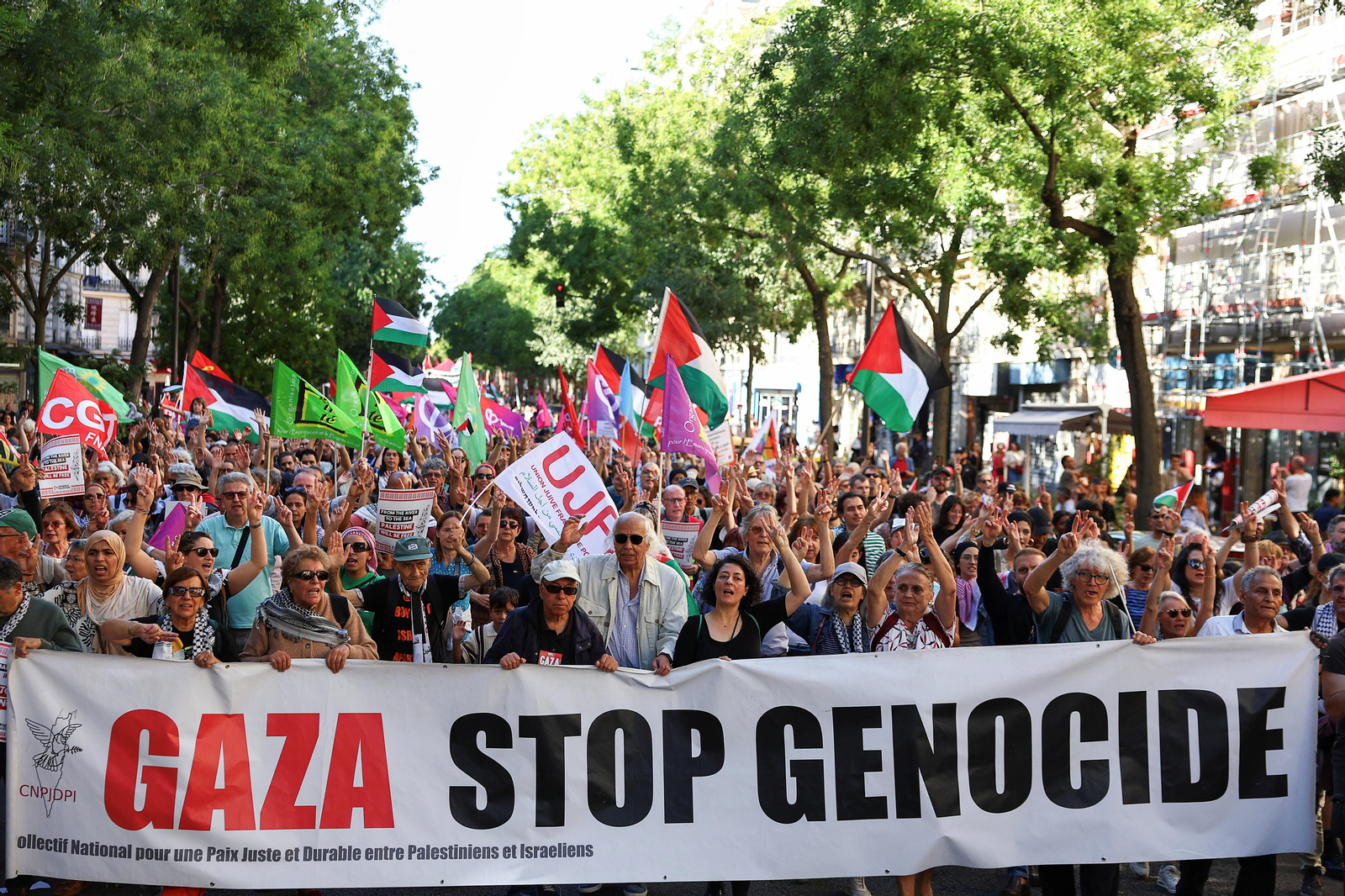 Protesta en suport al poble palestí a París