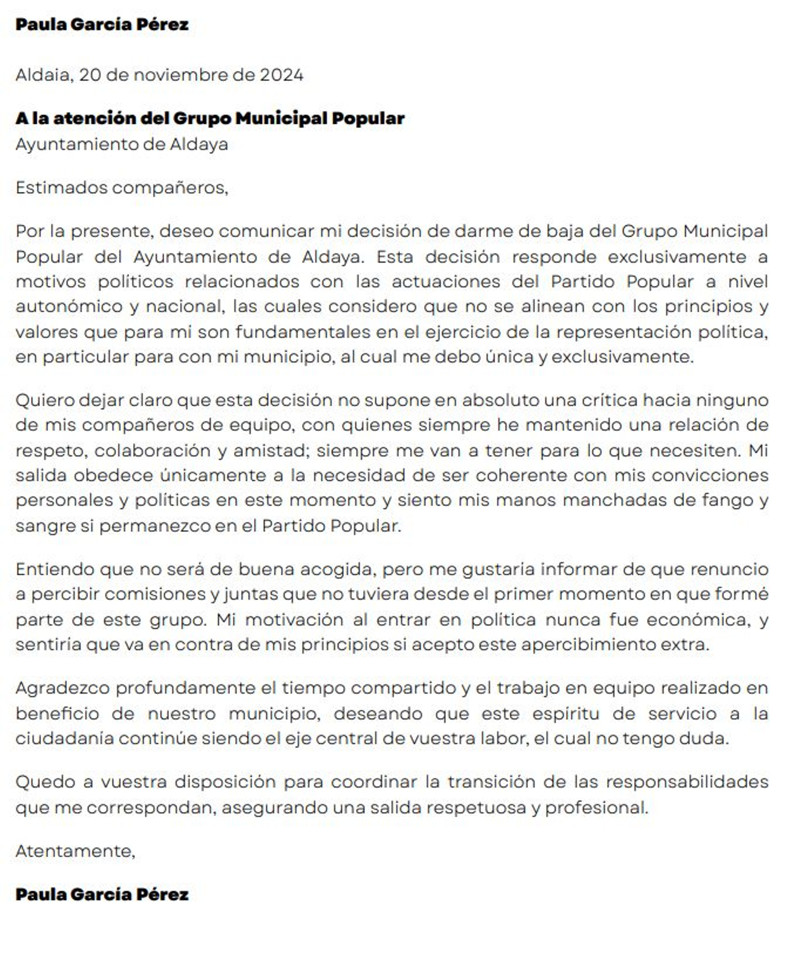 Carta Paula García Pérez