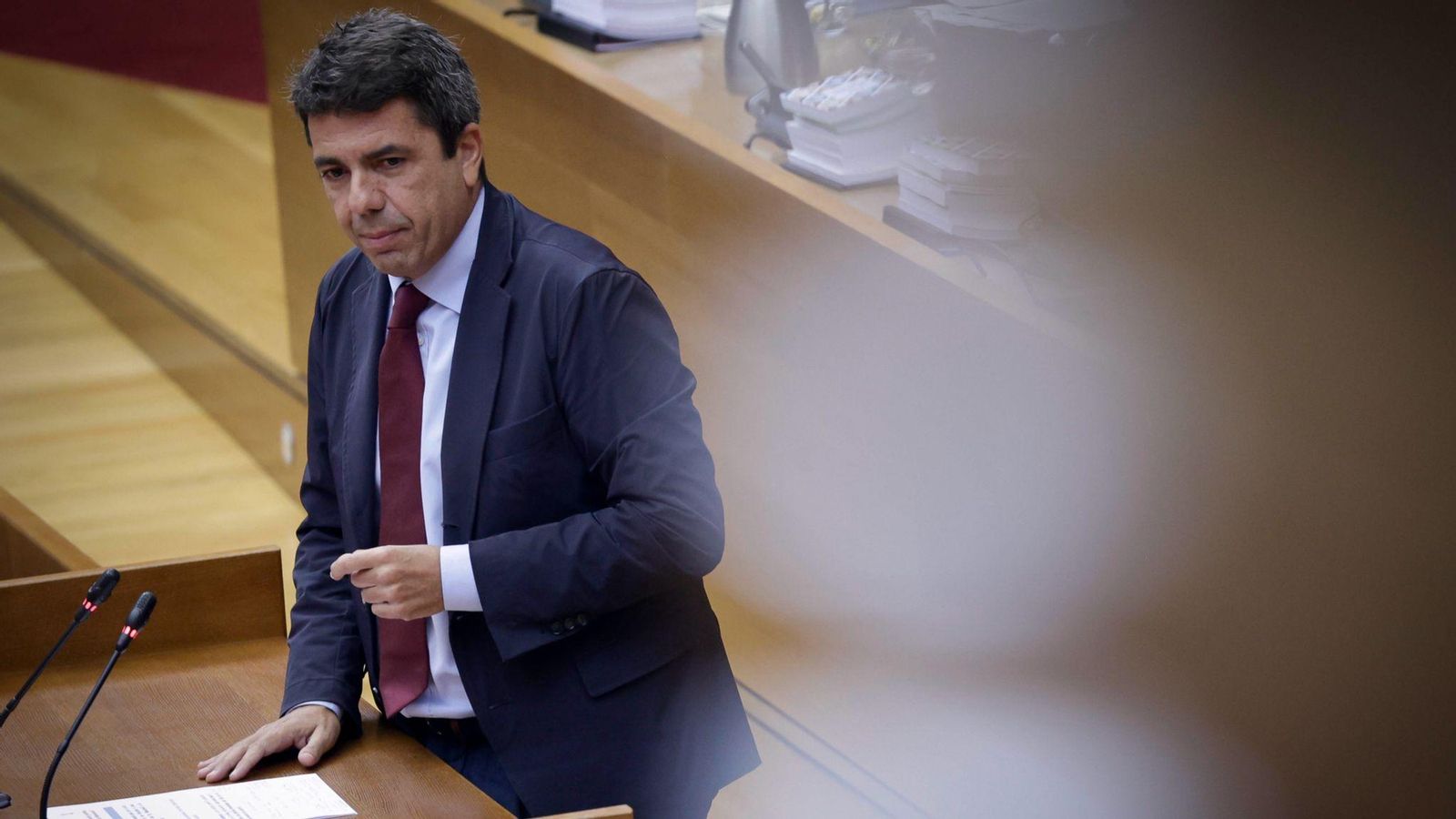 Carlos Mazón, a la palestra, on va intervindre en un ple del passat octubre