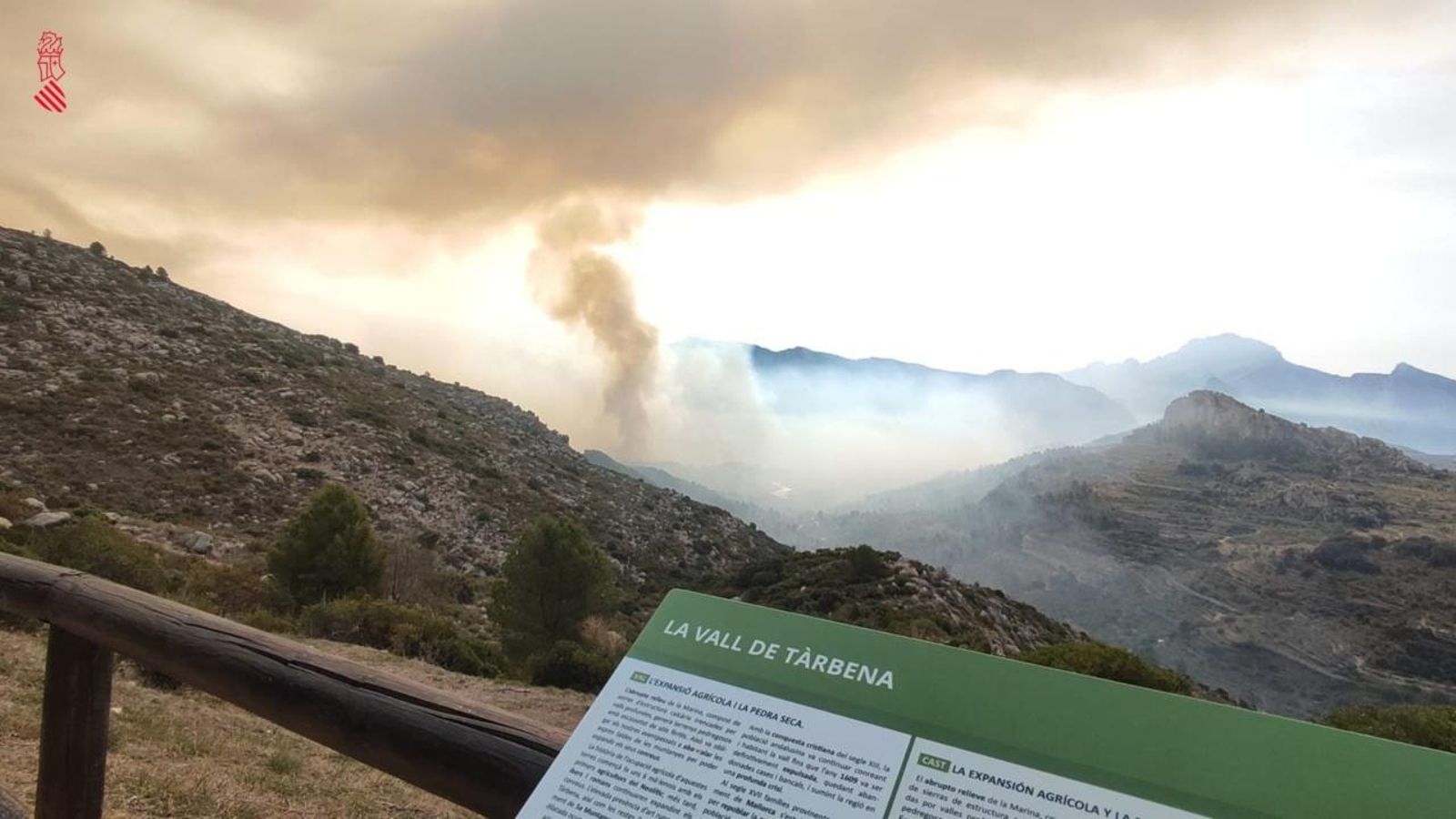 Imatge d'arxiu de l'incendi de Tàrbena