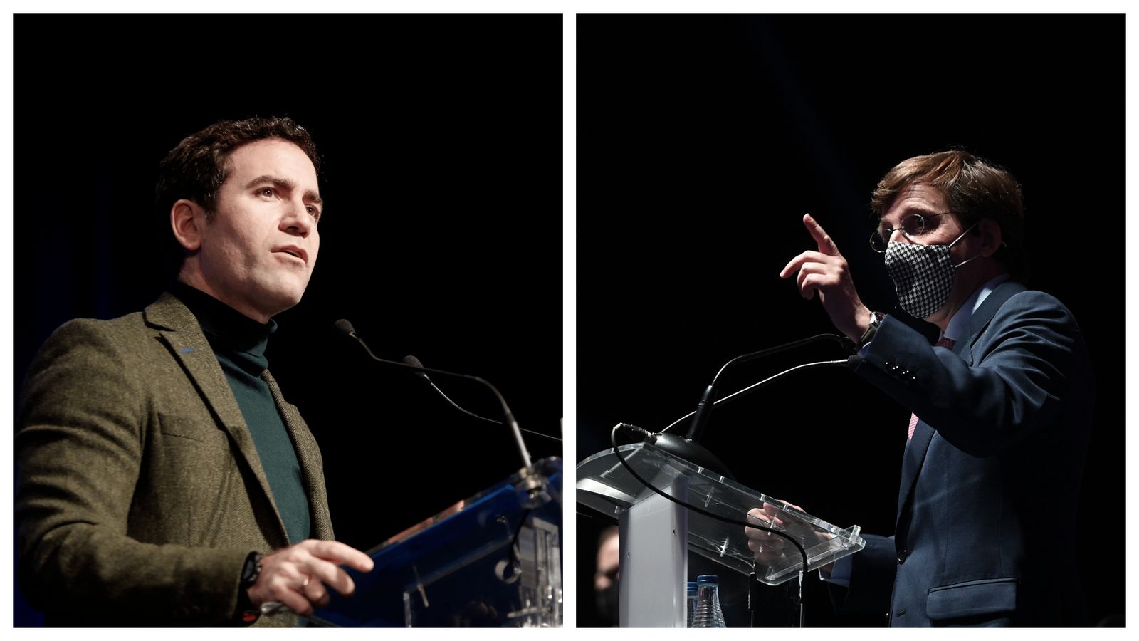 El secretari general del PP, Teodoro García Egea, i l'alcalde de Madrid i portaveu del partit, José Luis Martínez-Almeida, en imatges d'arxiu