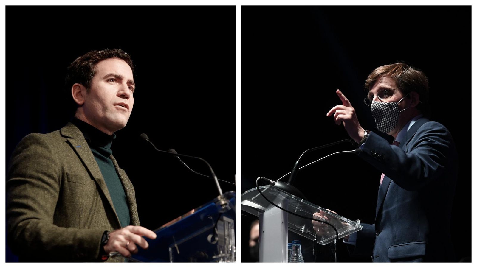El secretari general del PP, Teodoro García Egea, i l'alcalde de Madrid i portaveu del partit, José Luis Martínez-Almeida, en imatges d'arxiu