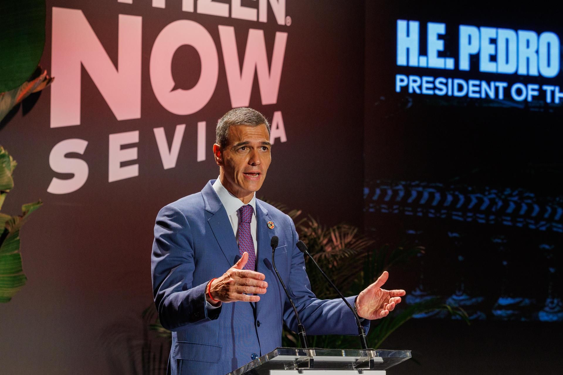 Pedro Sánchez intervé este diumenge a Sevilla en l’acte de Global Citizen Now