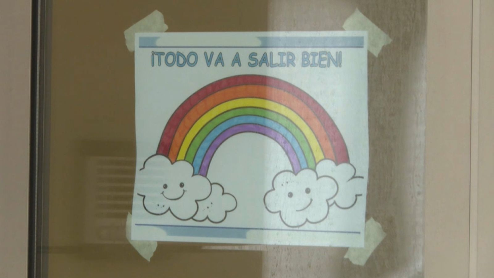 Dibuix a l'entrada d'una residència de majors valenciana.