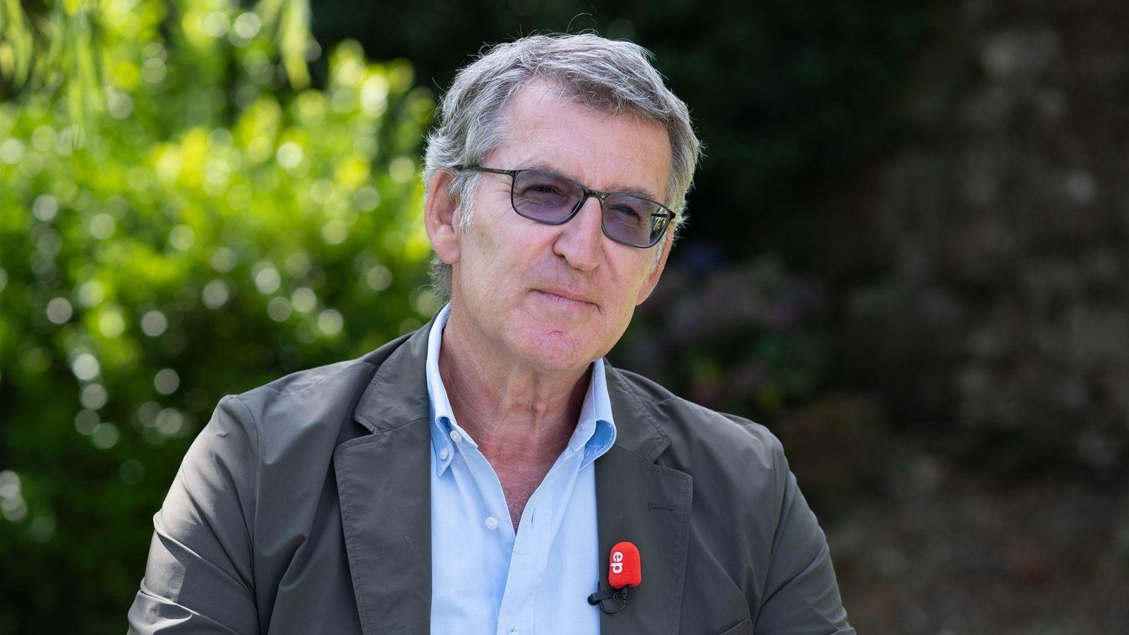 El president del Partit Popular, Alberto Núñez Feijóo, durant l'entrevista per a Europa Press Entrevista Feijóo
