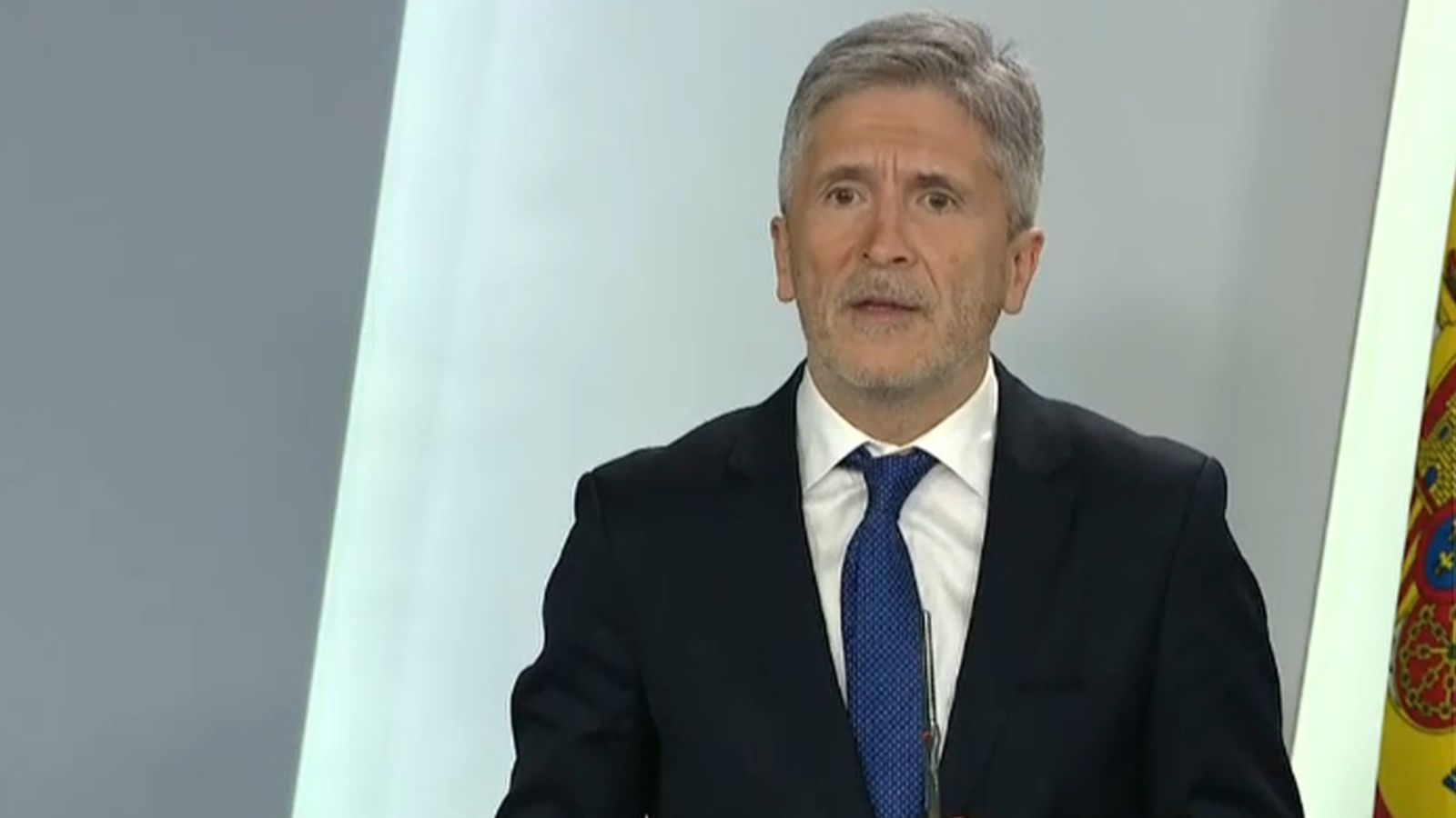 El ministre de l’Interior, Fernando Grande-Marlaska, en roda de premsa