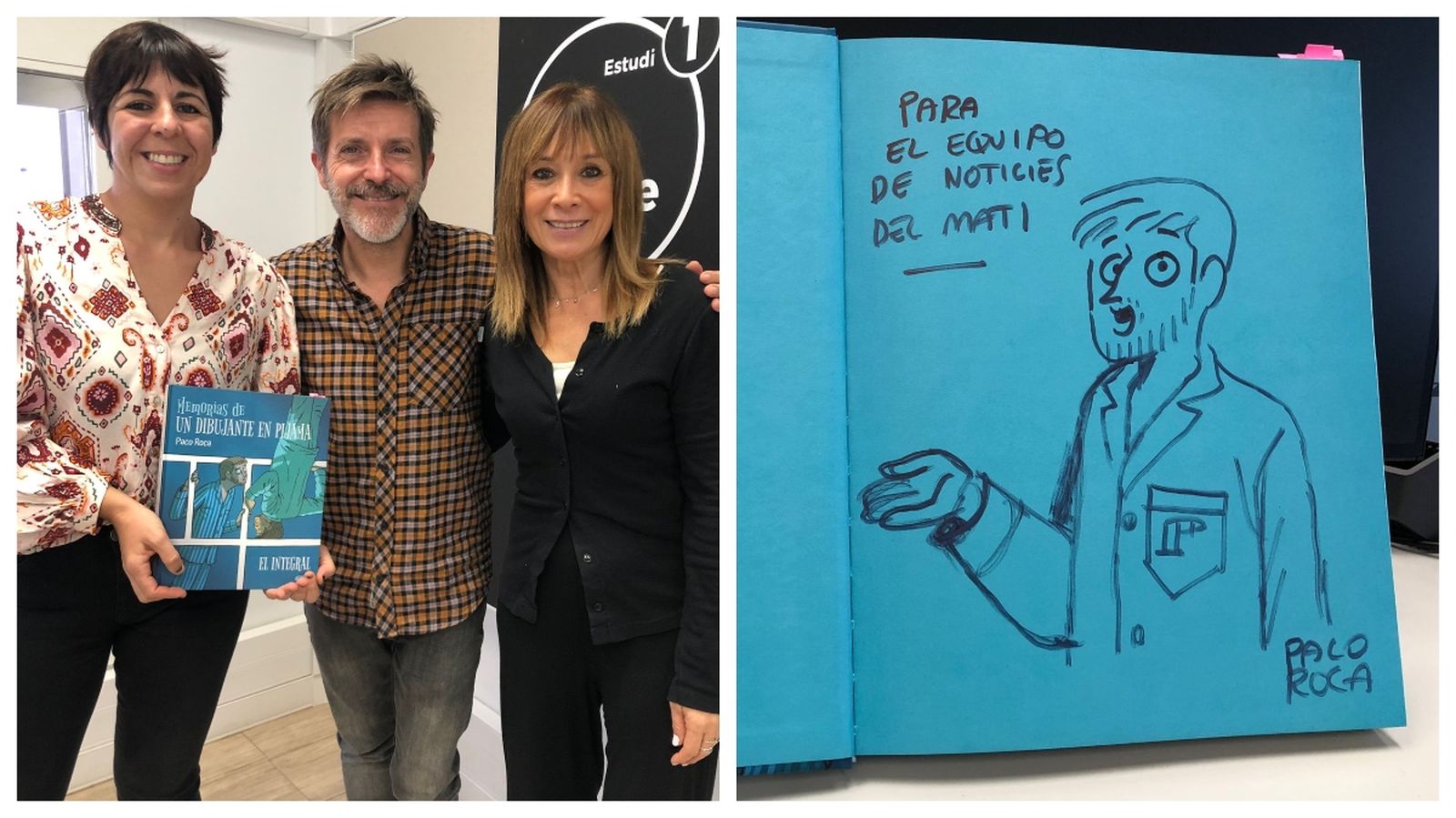 El creatiu ha dedicat una il·lustració a l'equip de "Les notícies del matí"