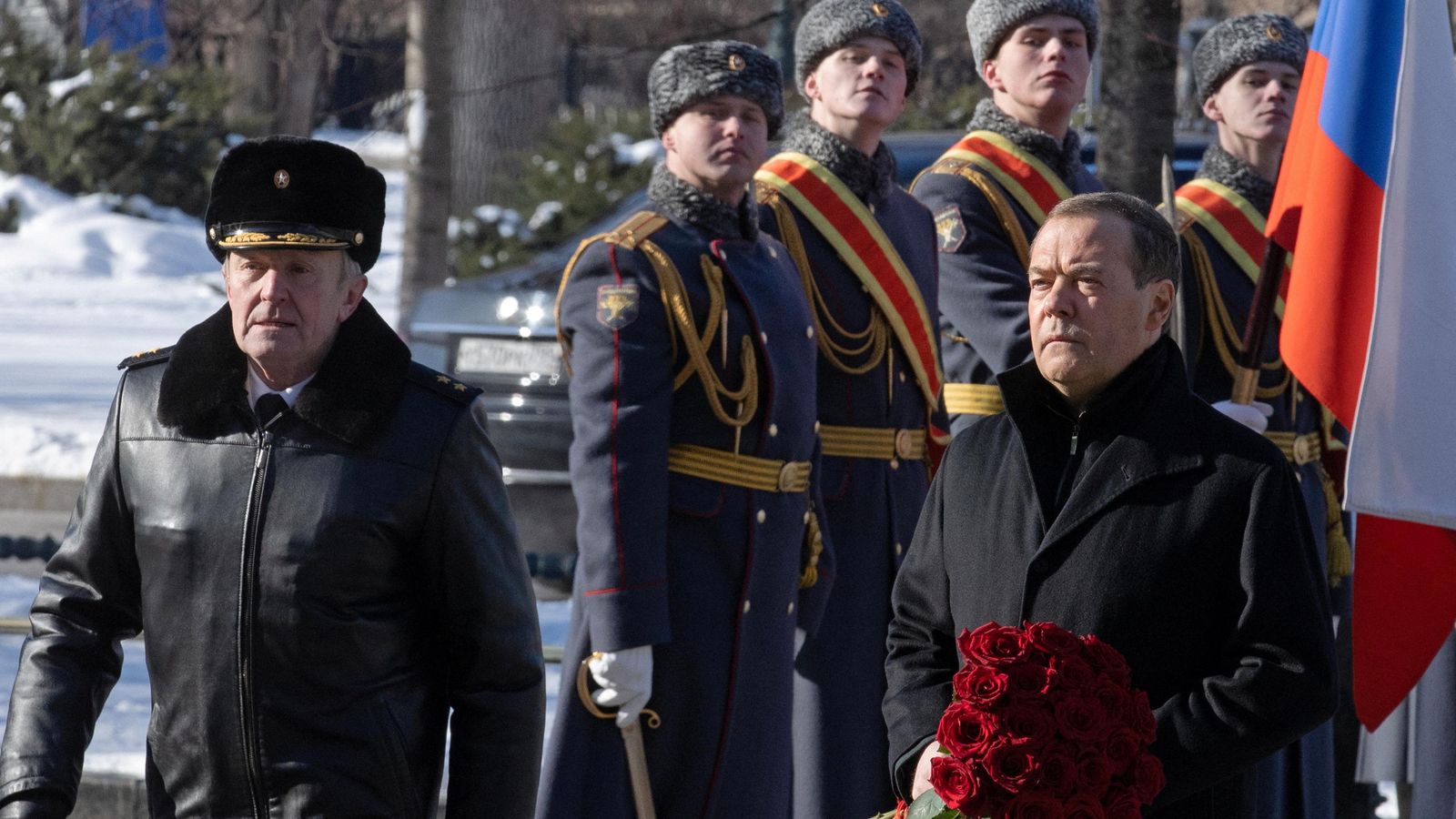 Dmitri Medvédev en el Dia del Defensor de la Pàtria a Moscou el passat 23 de febrer