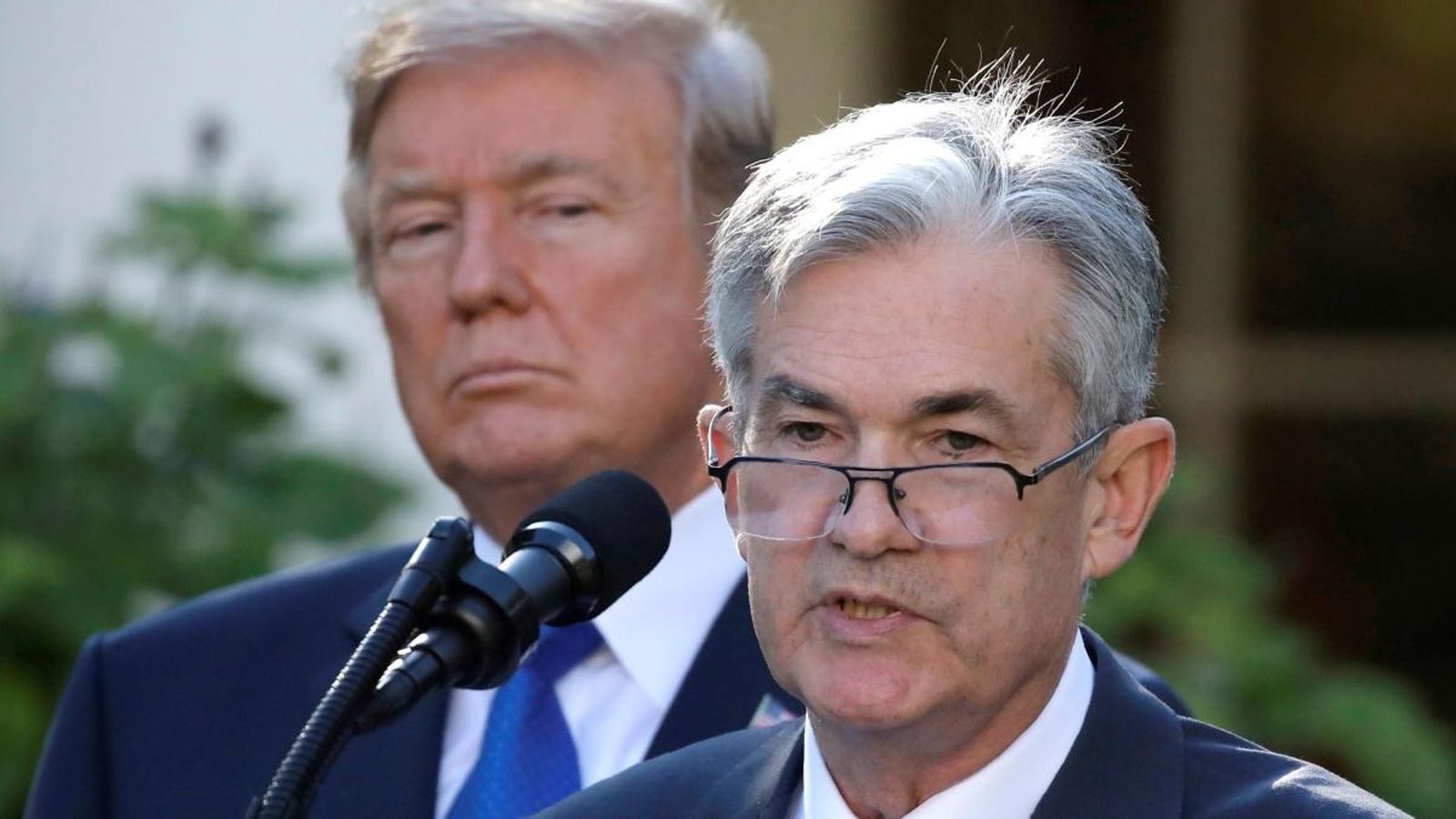 El president de la Reserva Federal, Jerome Powell, amb el president dels EUA, Donald Trump
