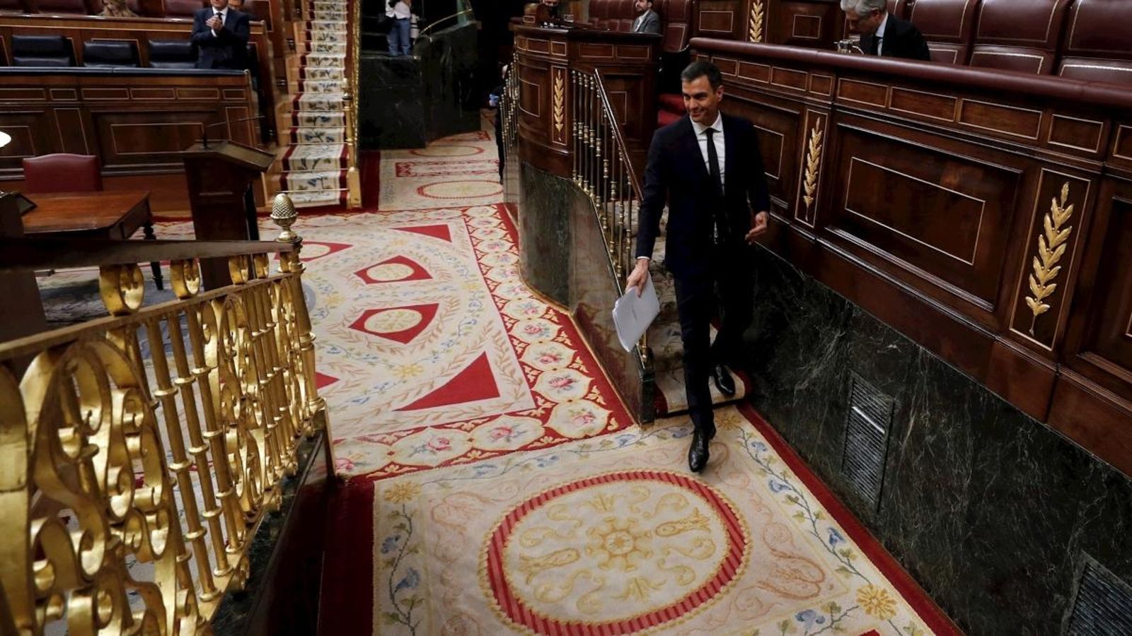 El president del govern espanyol, Pedro Sánchez, durant el ple del Congrés d'aquest dimecres