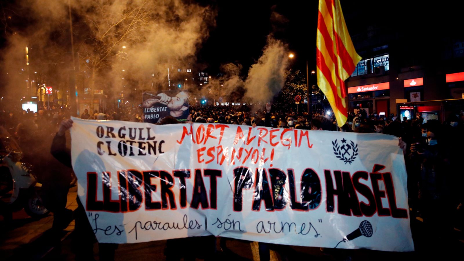 Perd l'ull una dona ferida a les manifestacions de Barcelona en suport a Pablo Hasél