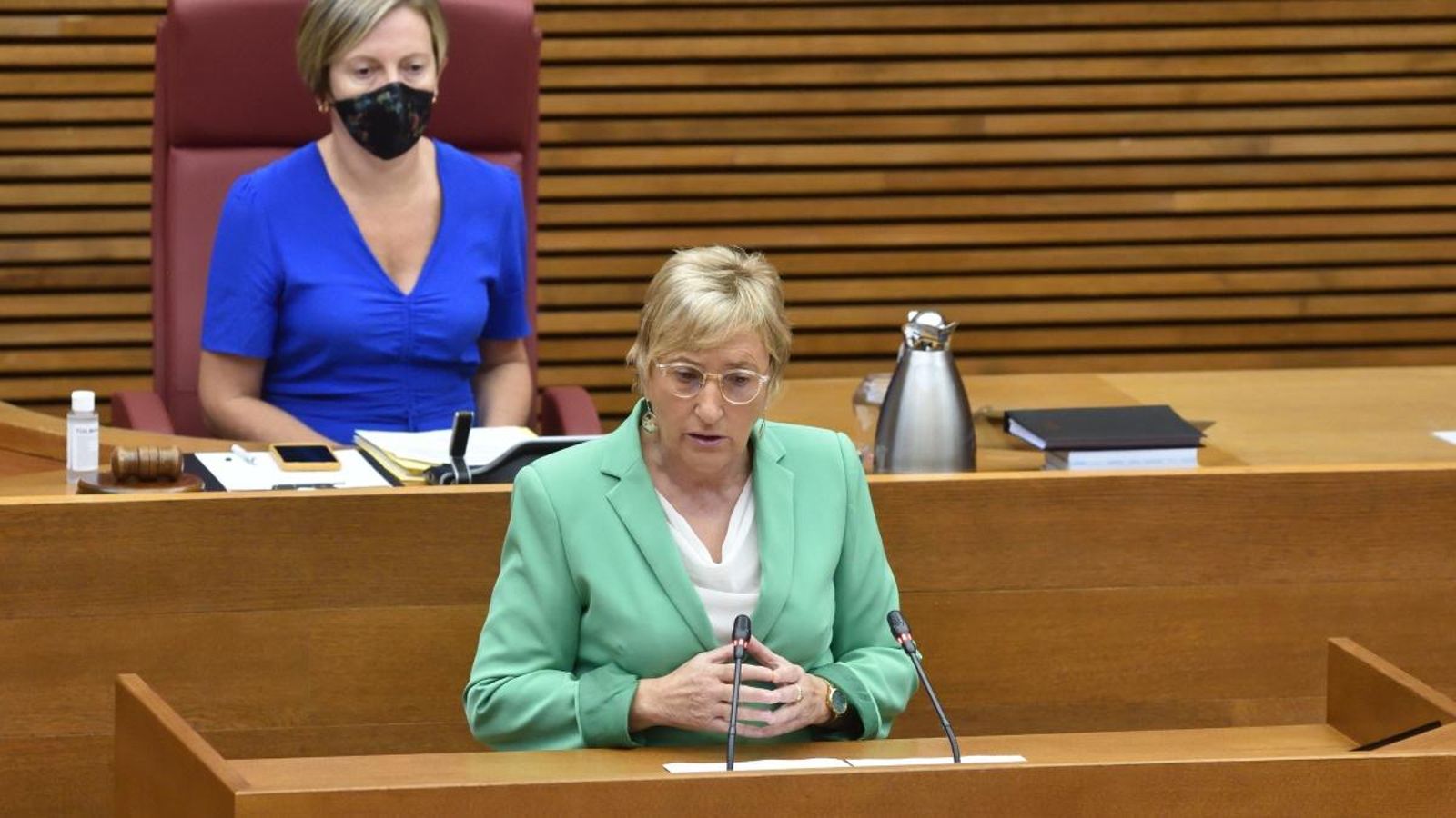 La consellera de Sanitat durant la seua intervenció a les Corts