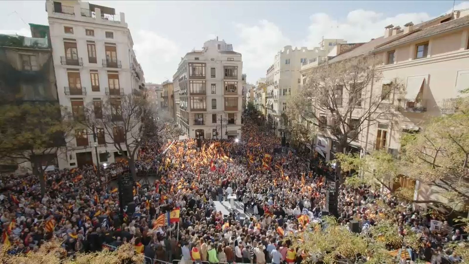La plaça dels Furs de València, aquest diumenge