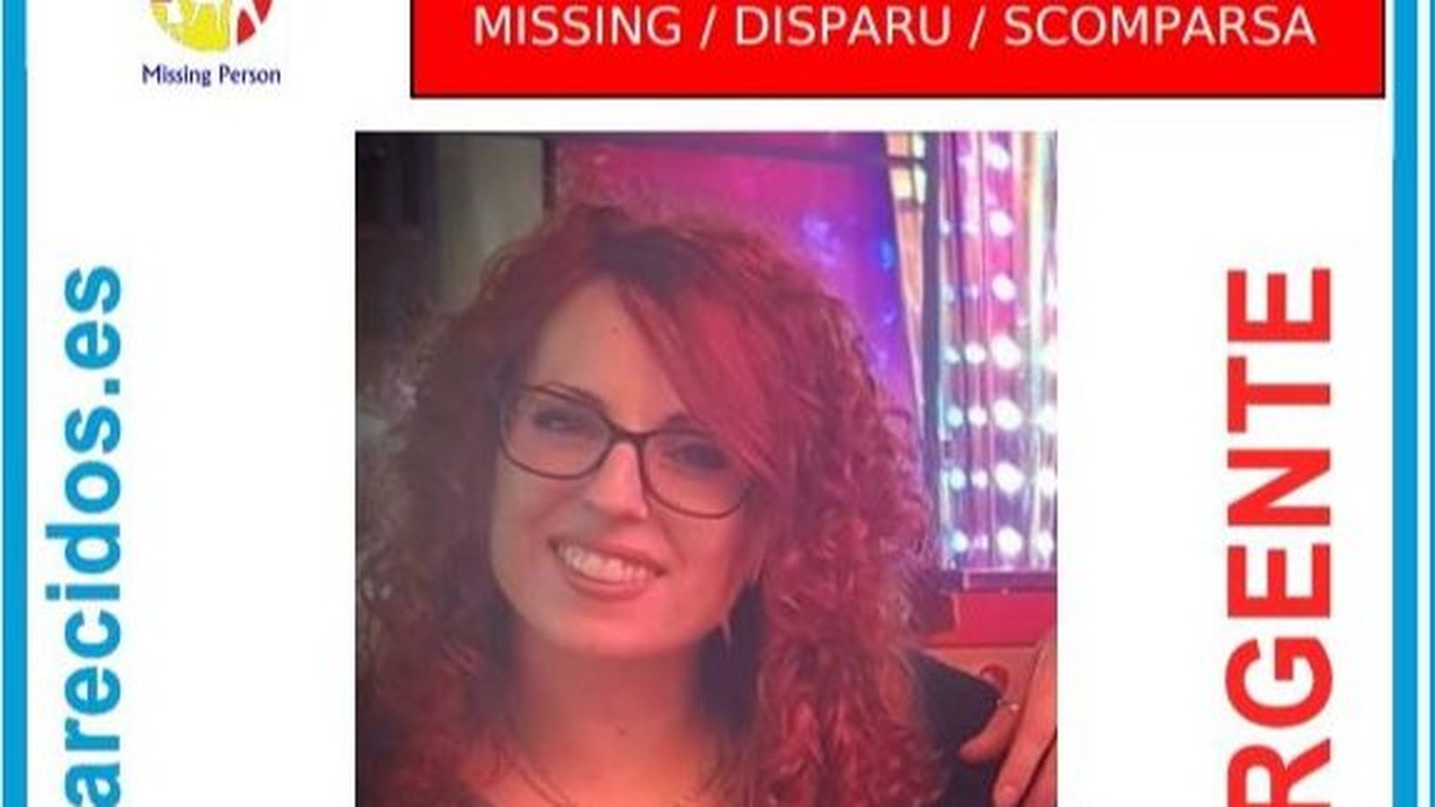 Detall de l'alerta de desaparició d'Elisabet Ramos