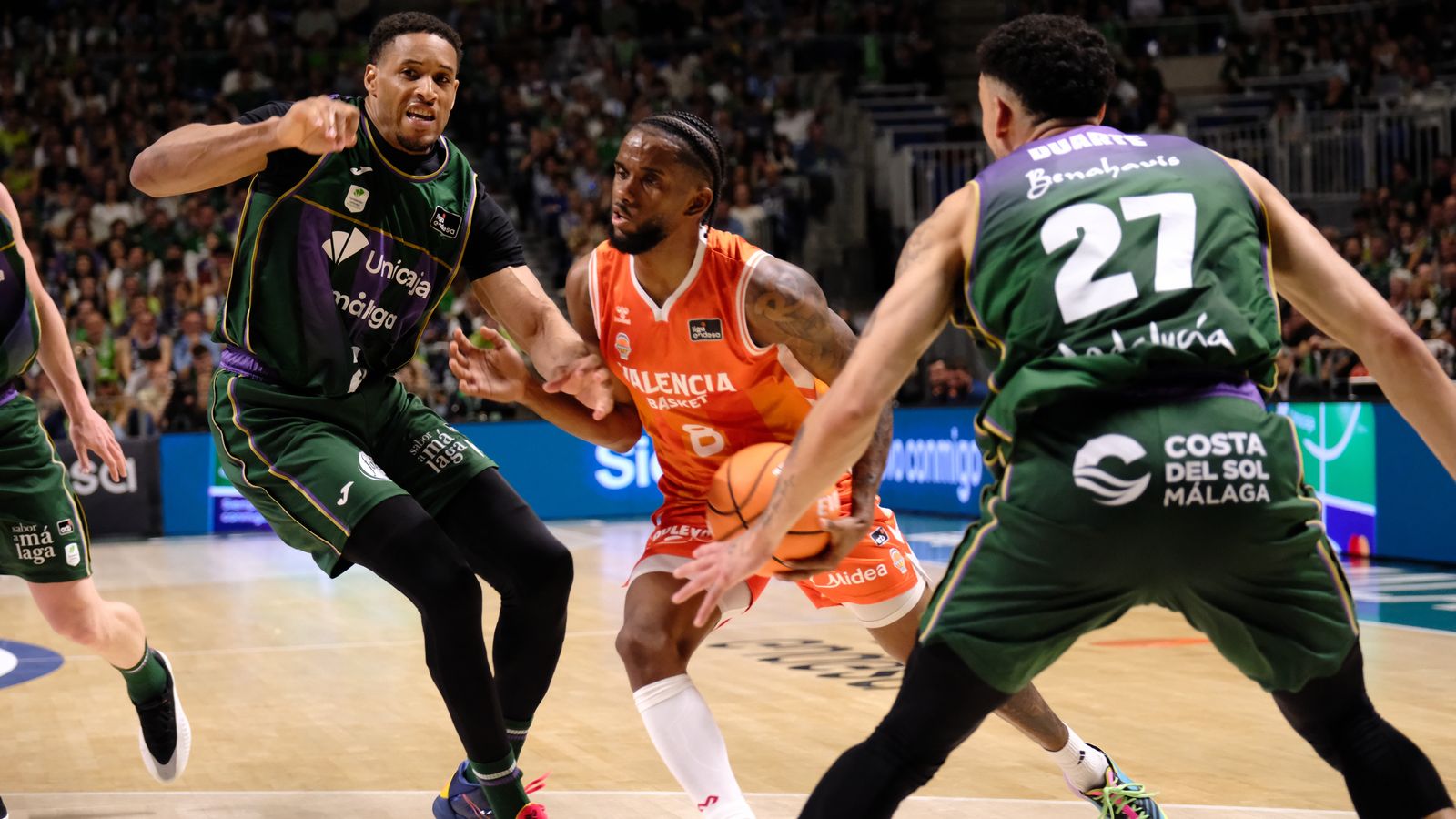 Jean Montero, en el partit contra l'Unicaja de Màlaga