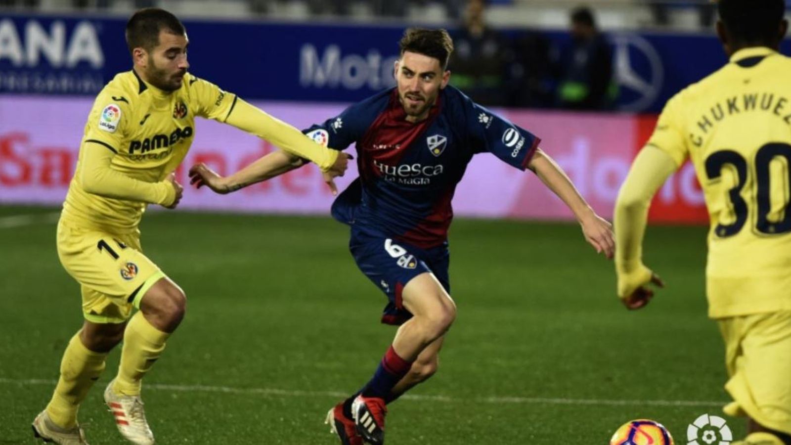 Trigueros en una acció contra l'Osca en un enfrontament anterior