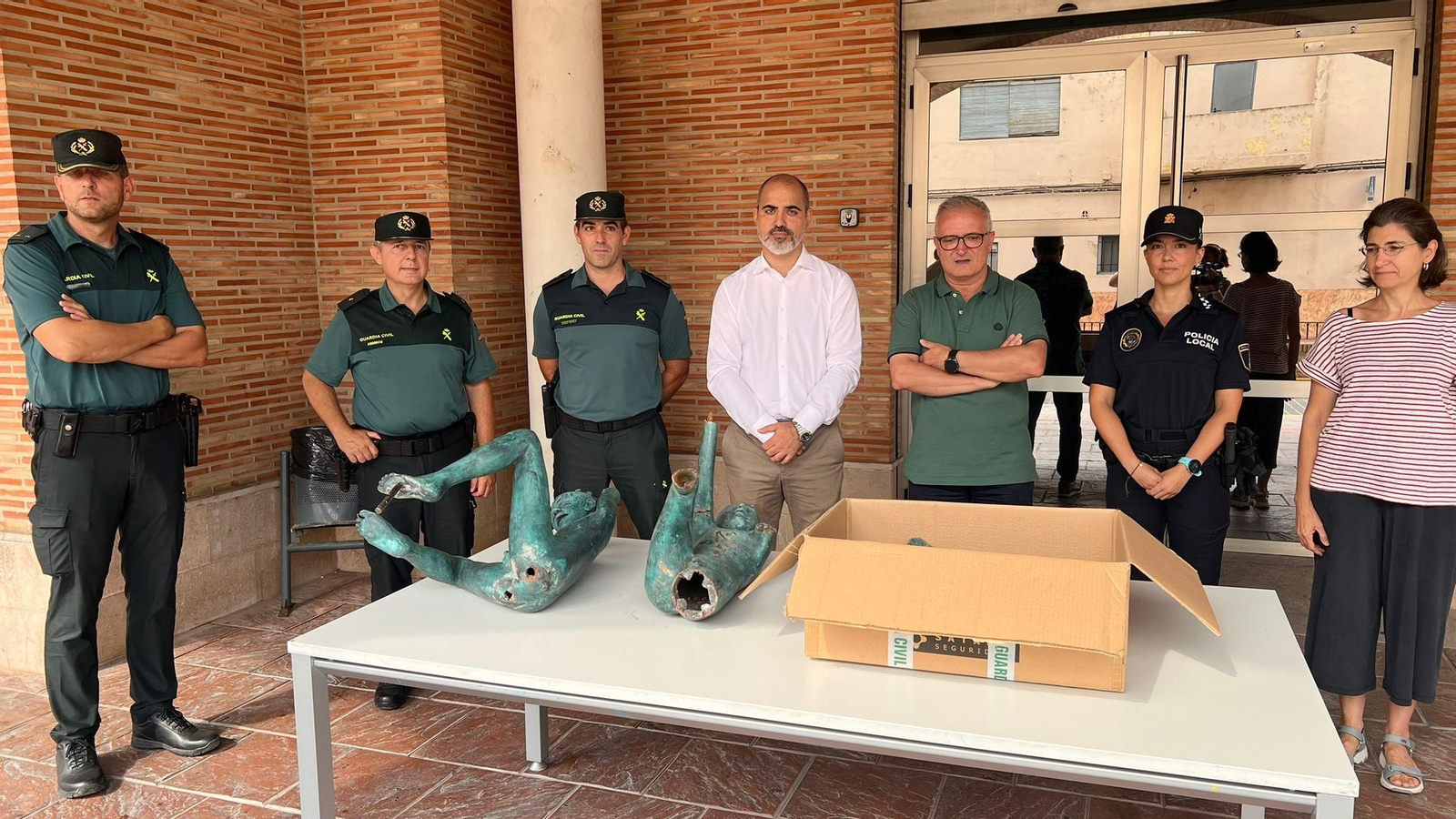 Les escultures de Manuel Boix després de ser confiscades