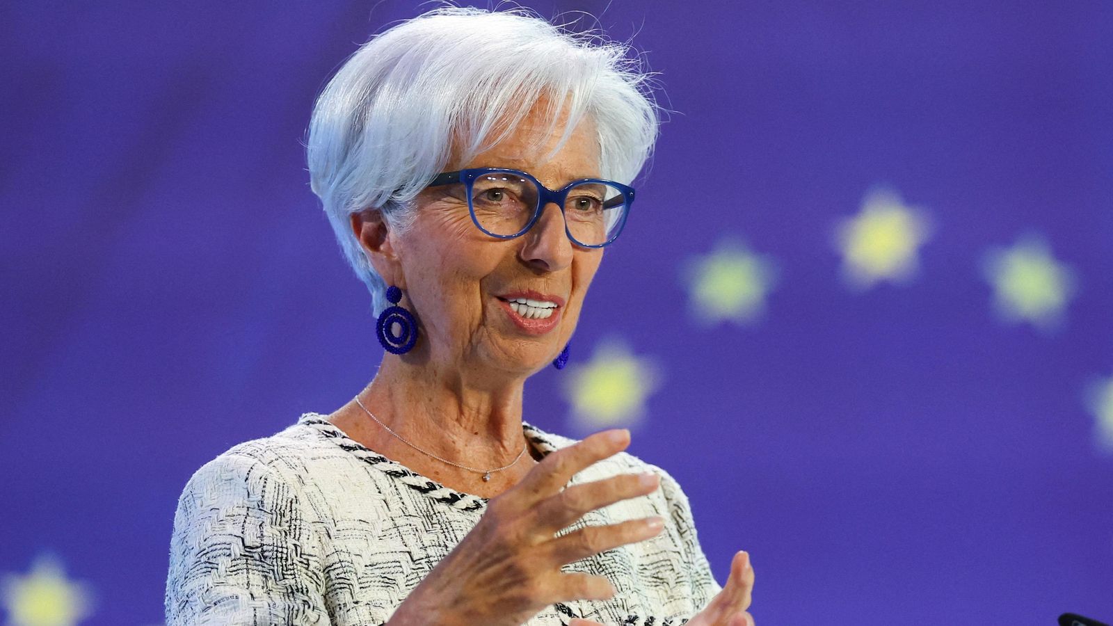 La presidenta del BCE Christine Lagarde en un acte recent a Frankfurt (Alemanya)