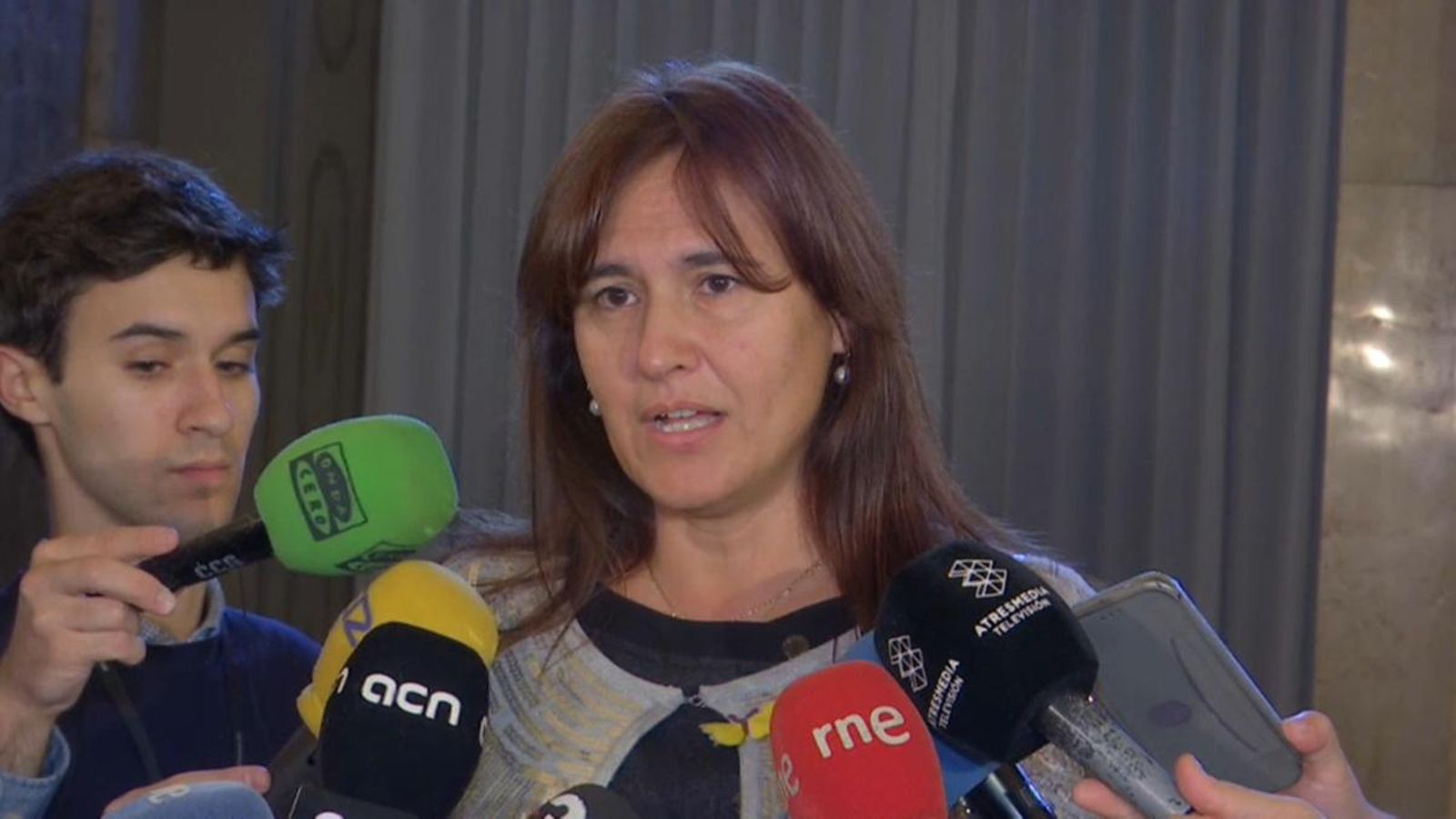 Laura Borràs en declaracions a la prensa el passat novembre