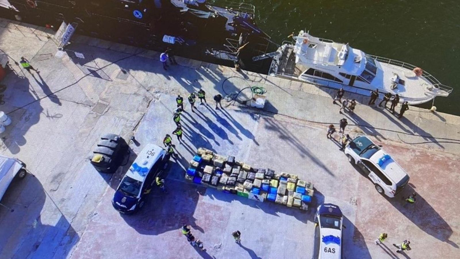 Imatge de l'operació antidroga a Calp