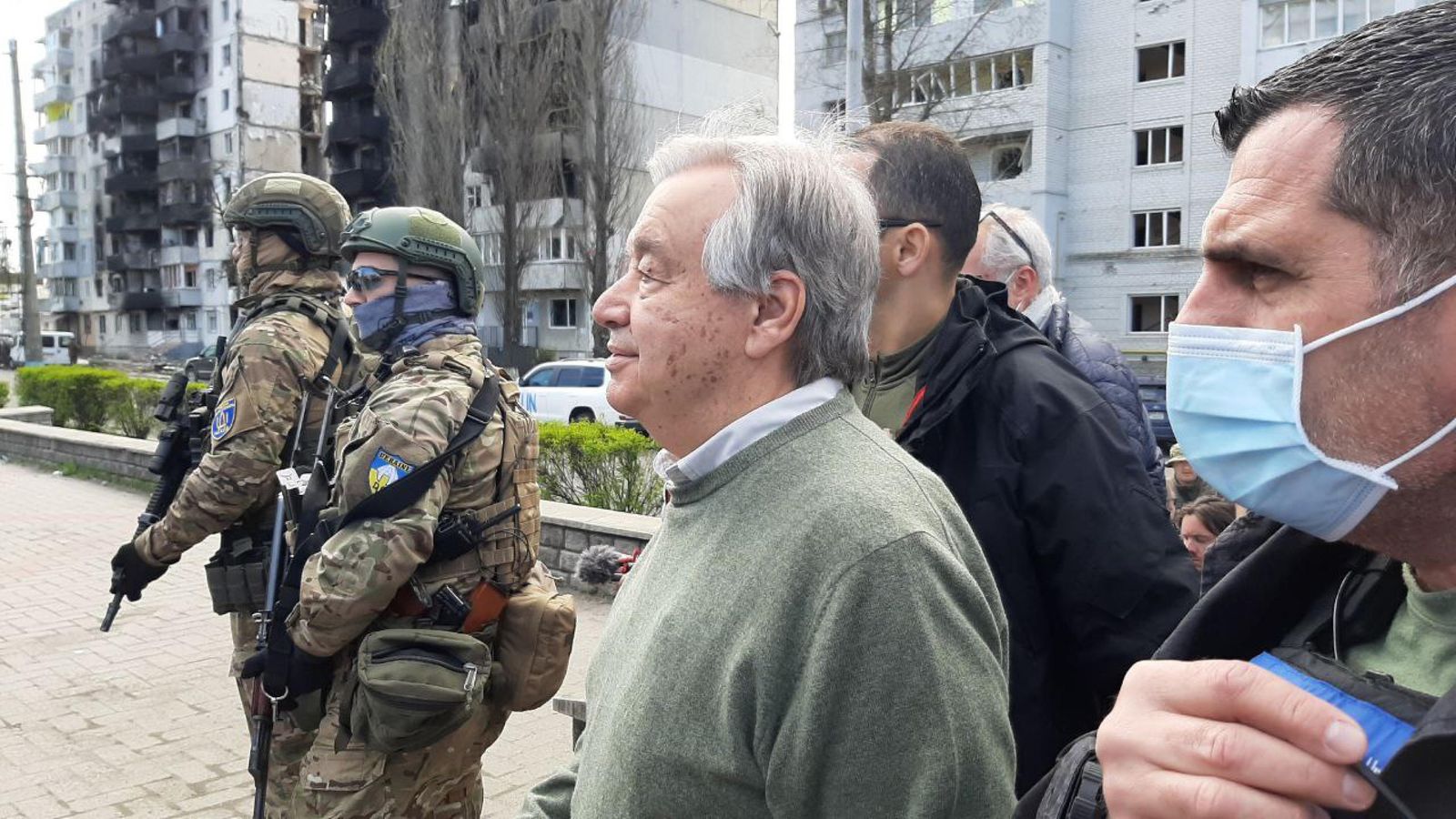Antonio Guterres visita la capital d'Ucraïna
