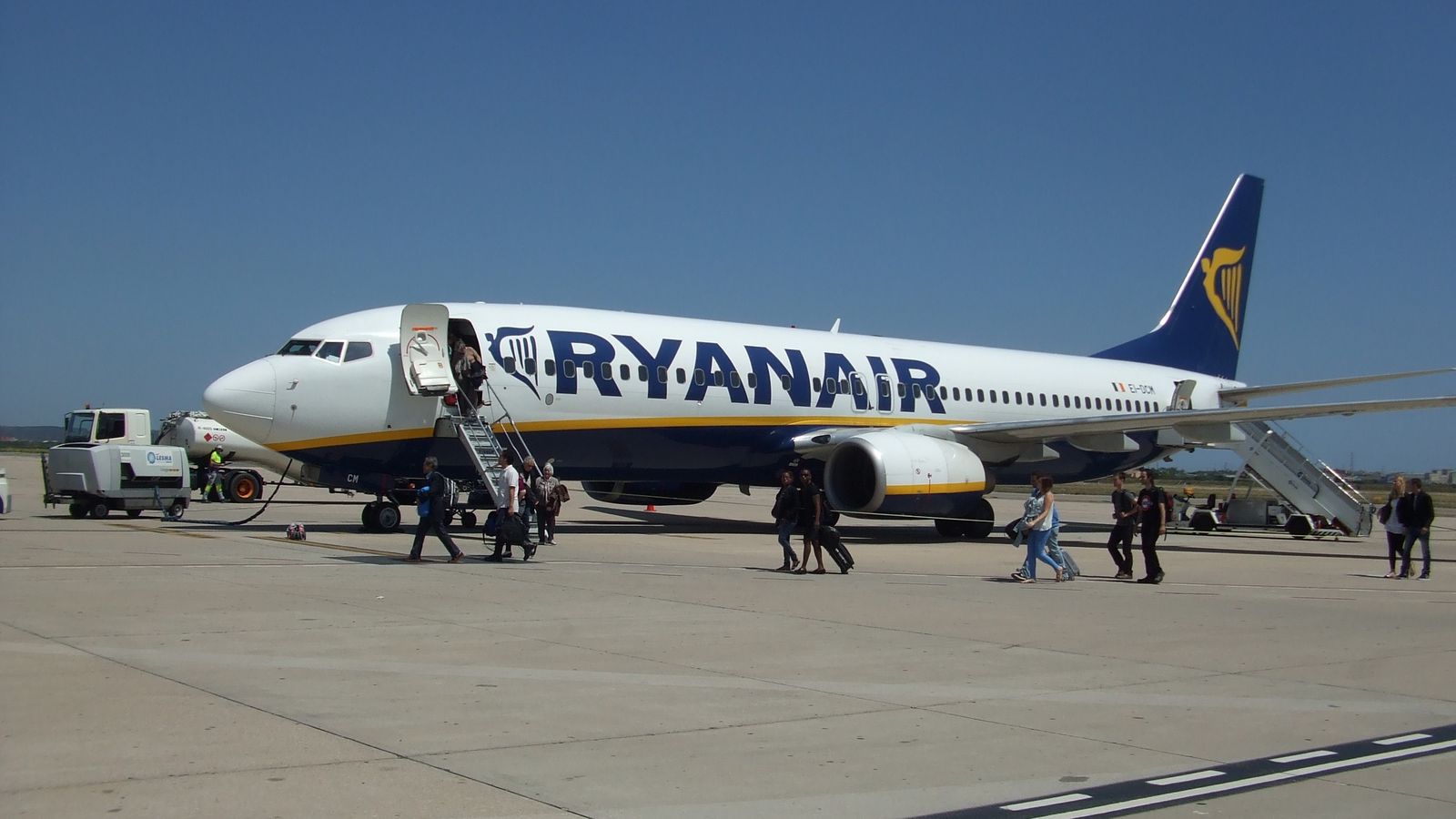 Imatge d'arxiu d'un avió de Ryanair